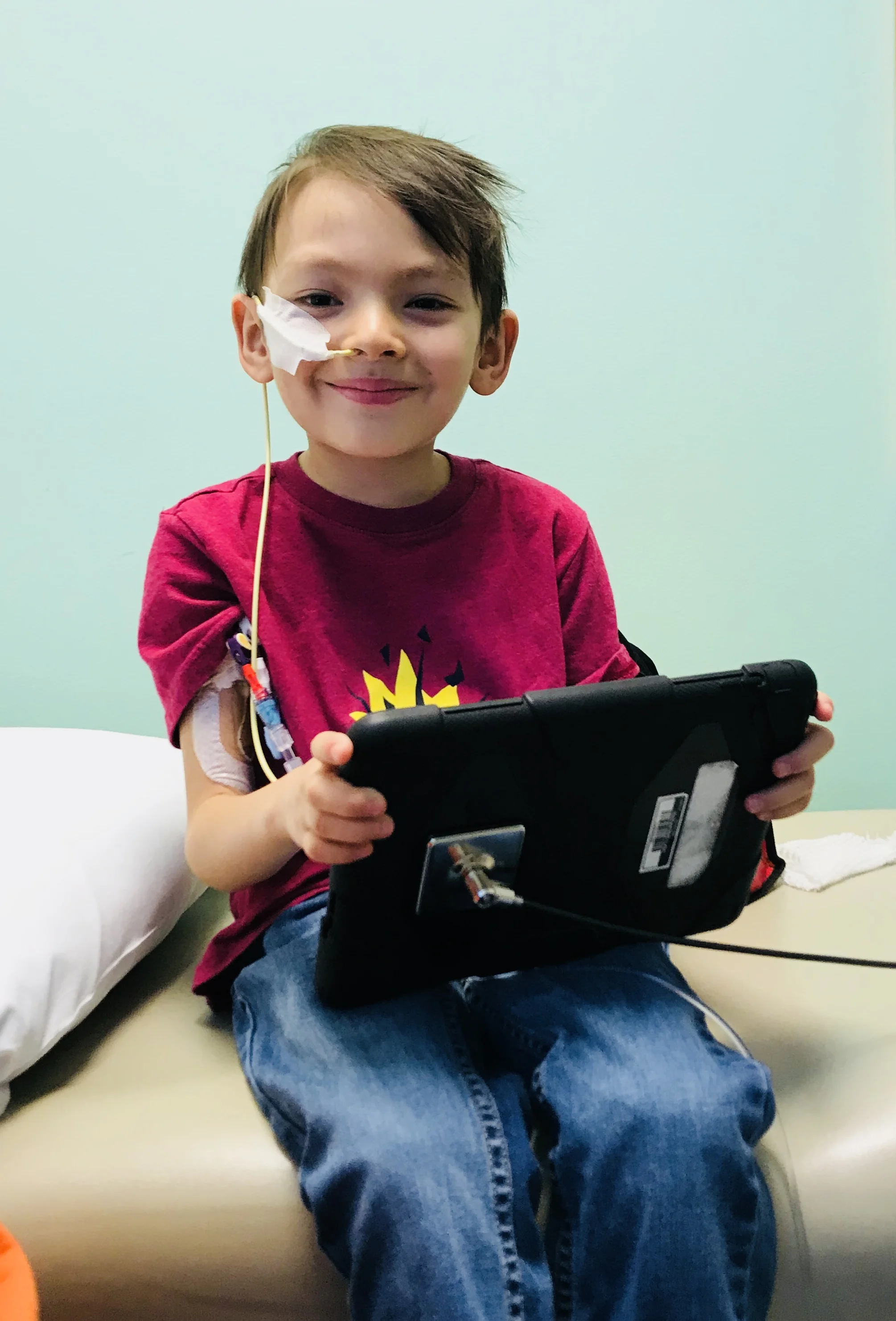 Rowe with his Hopecam Tablet