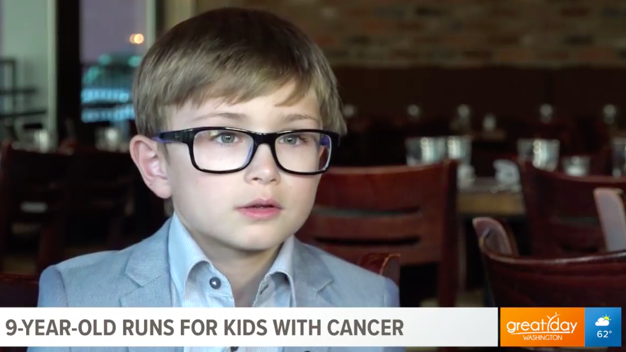Inspiring 9 Year Old Matteo Runs For Kids With Cancer
