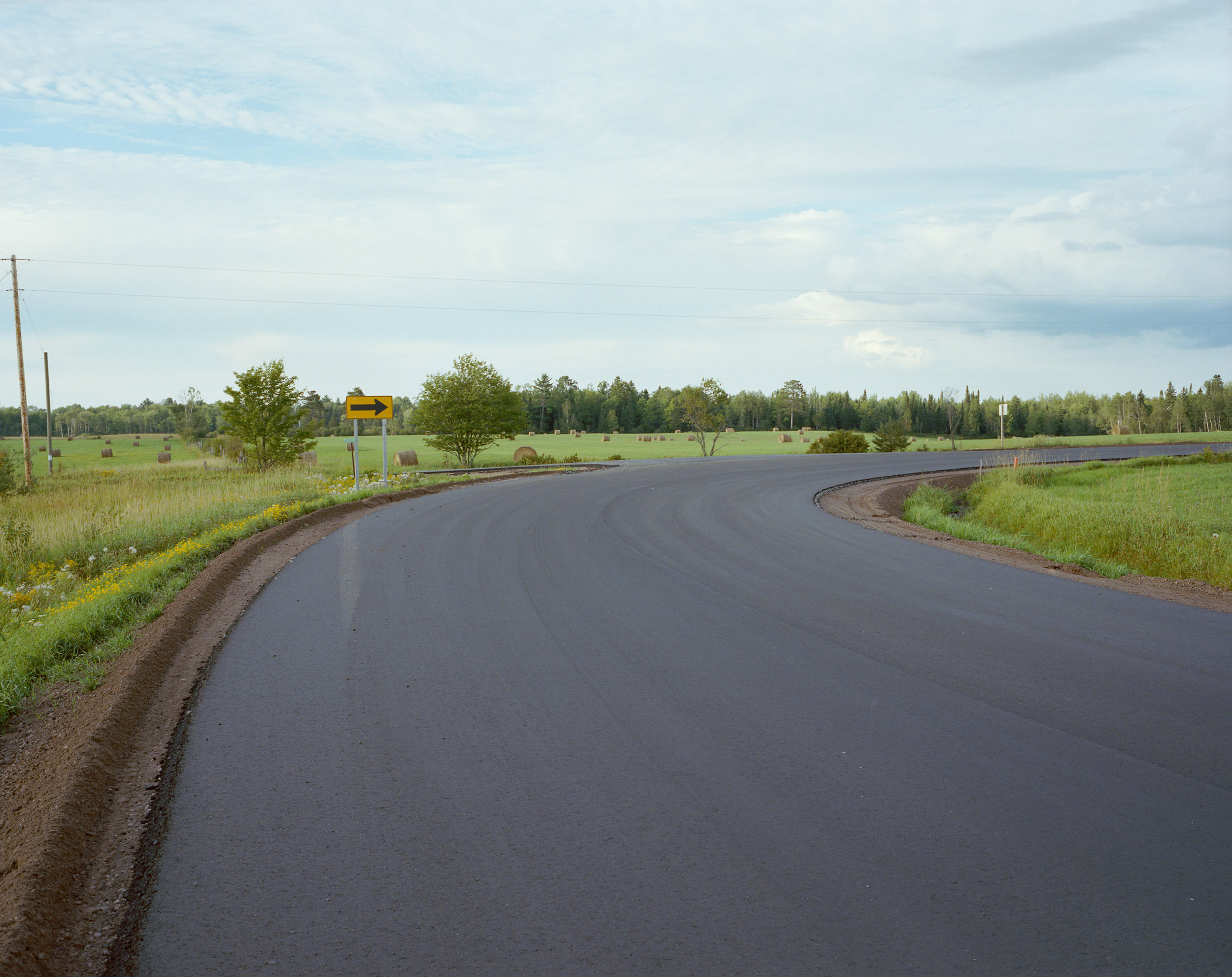 Steve's corner on Kern Lake Road, freshly paved for the first time