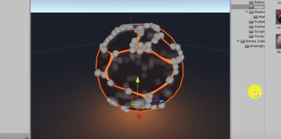 Emission points generated by reference texture.