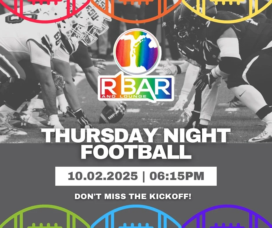 Kickoff is at 6:15 PM &mdash; grab your crew, cold drinks, and the best seat in the house for all the action! 🍻📺

📍 R Bar &amp; Lounge
📅 Thursday, October 2nd
⏰ 6:15 PM

#ThursdayNightFootball #RBar #GameTime