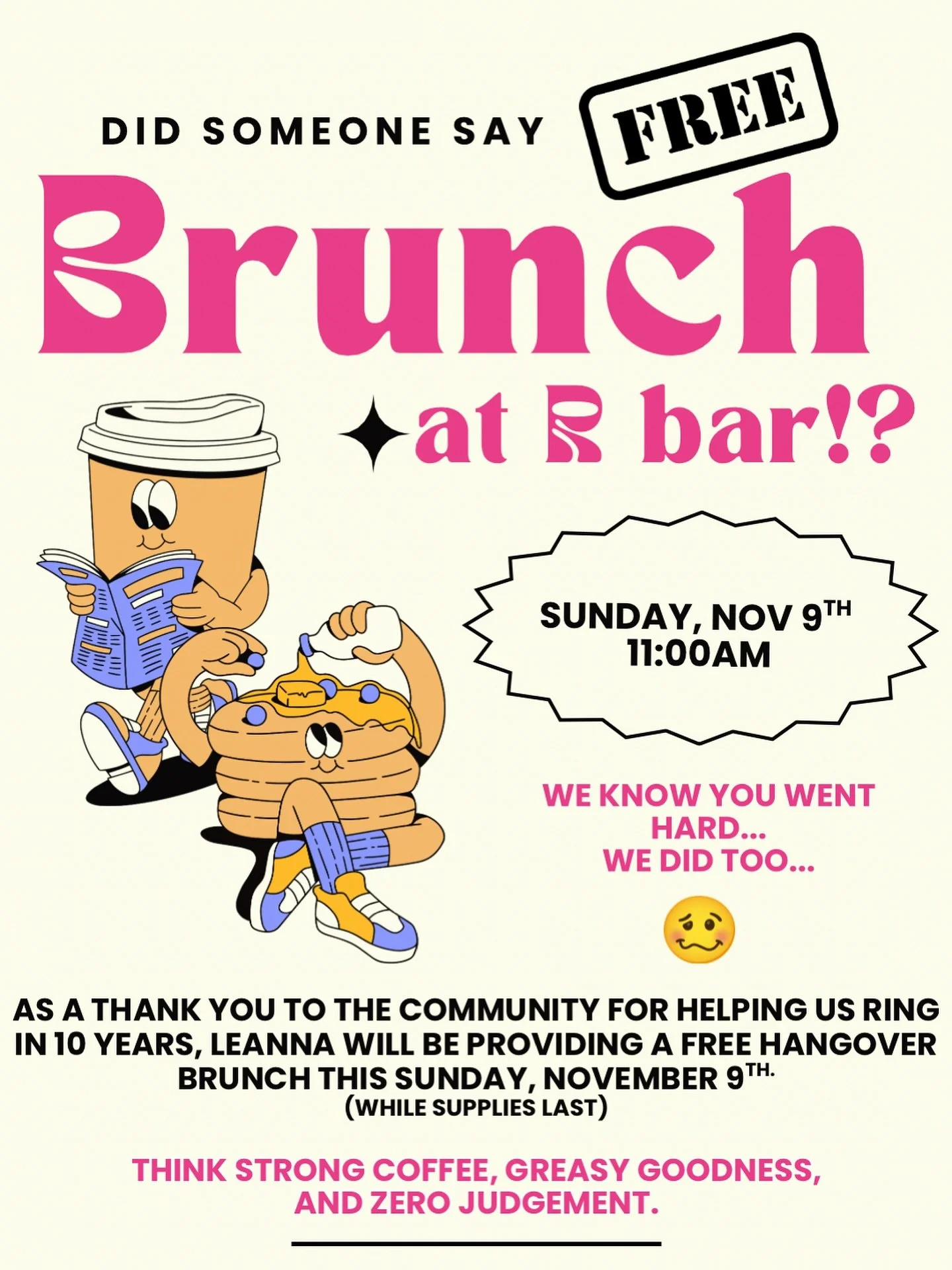 ✨The Bar will still be open 11-6 for our regularly scheduled SUNDAY FUNDAY! Plus! The return of &ldquo;Sundays with C&rdquo;!✨