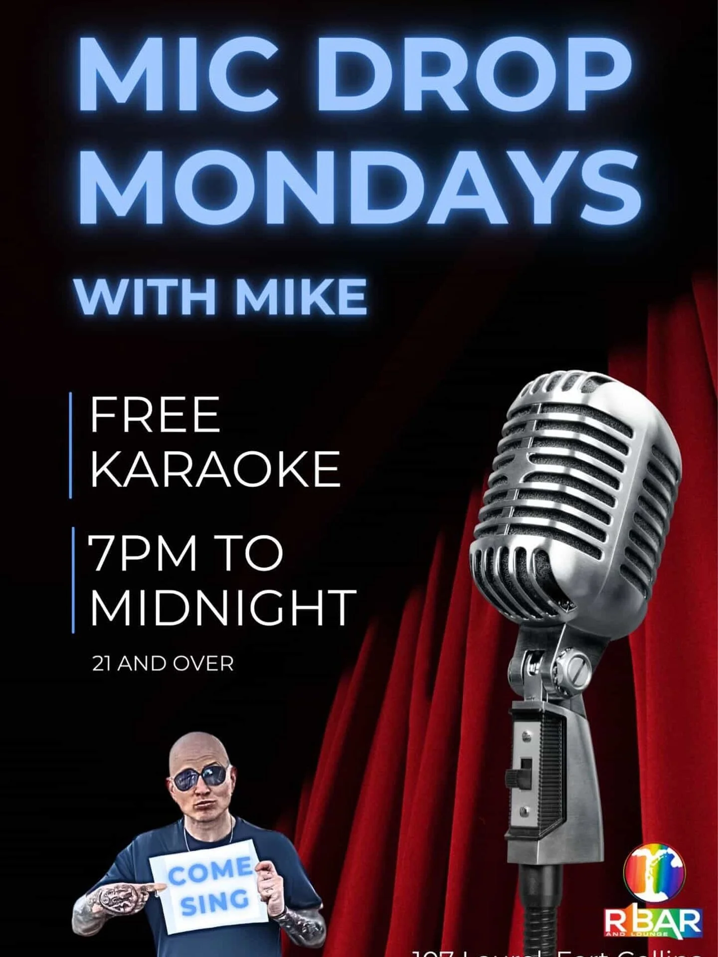 Start your week on a high note (literally) with Mic Drop Mondays with Mike. We&rsquo;re bringing you a night of music, drinks, and zero stage fright.
&bull; When: Tonight (and every Monday!)
&bull; Time: 7:00 PM &ndash; Midnight
&bull; Where: R Bar a