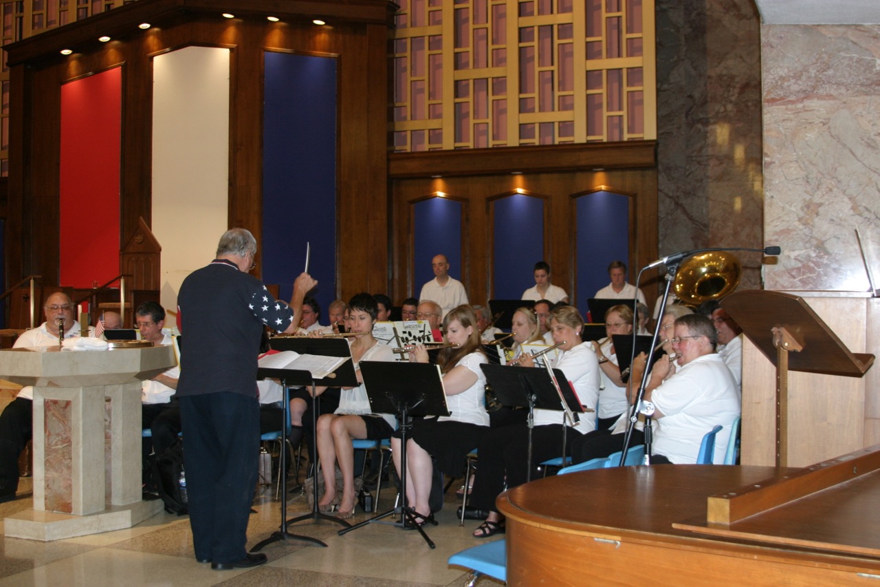 Ed Ward conducting the Independence Day Band