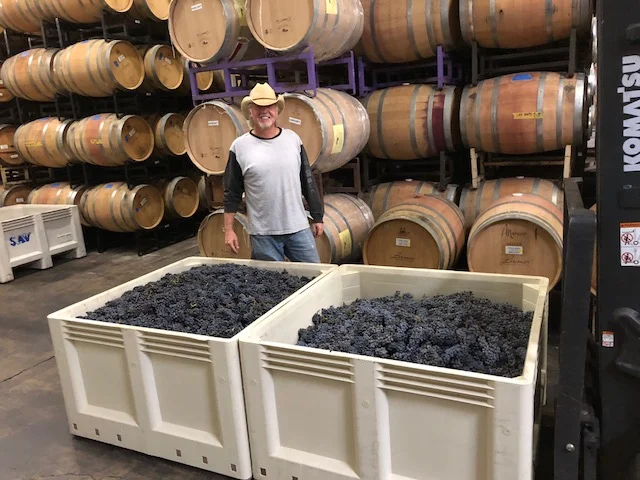 2018 Harvest, our grapes in the winery minutes after the left our vineyard.