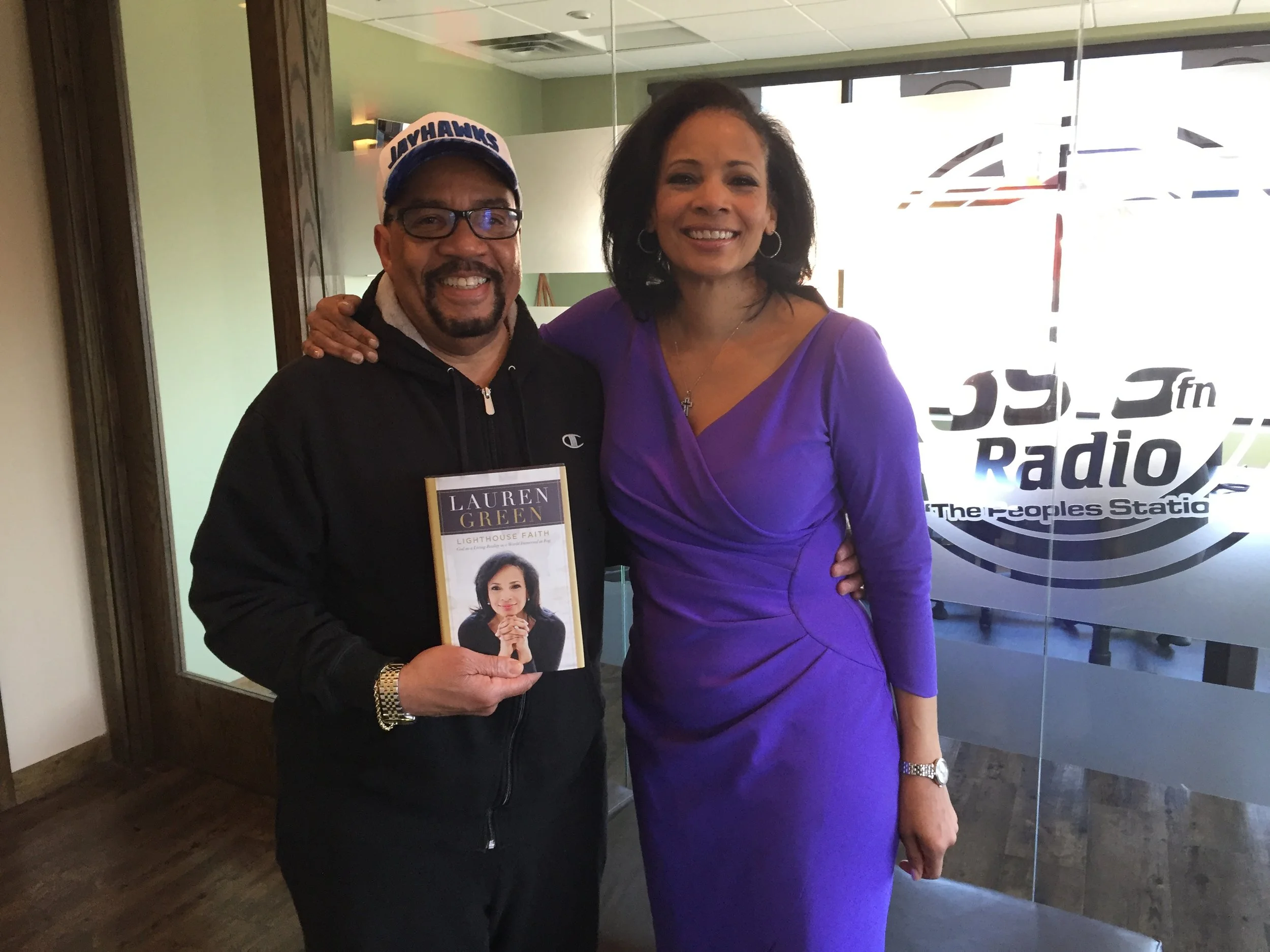 Freddie Bell and I at KMOJ radio in Minneapolis after his great interview