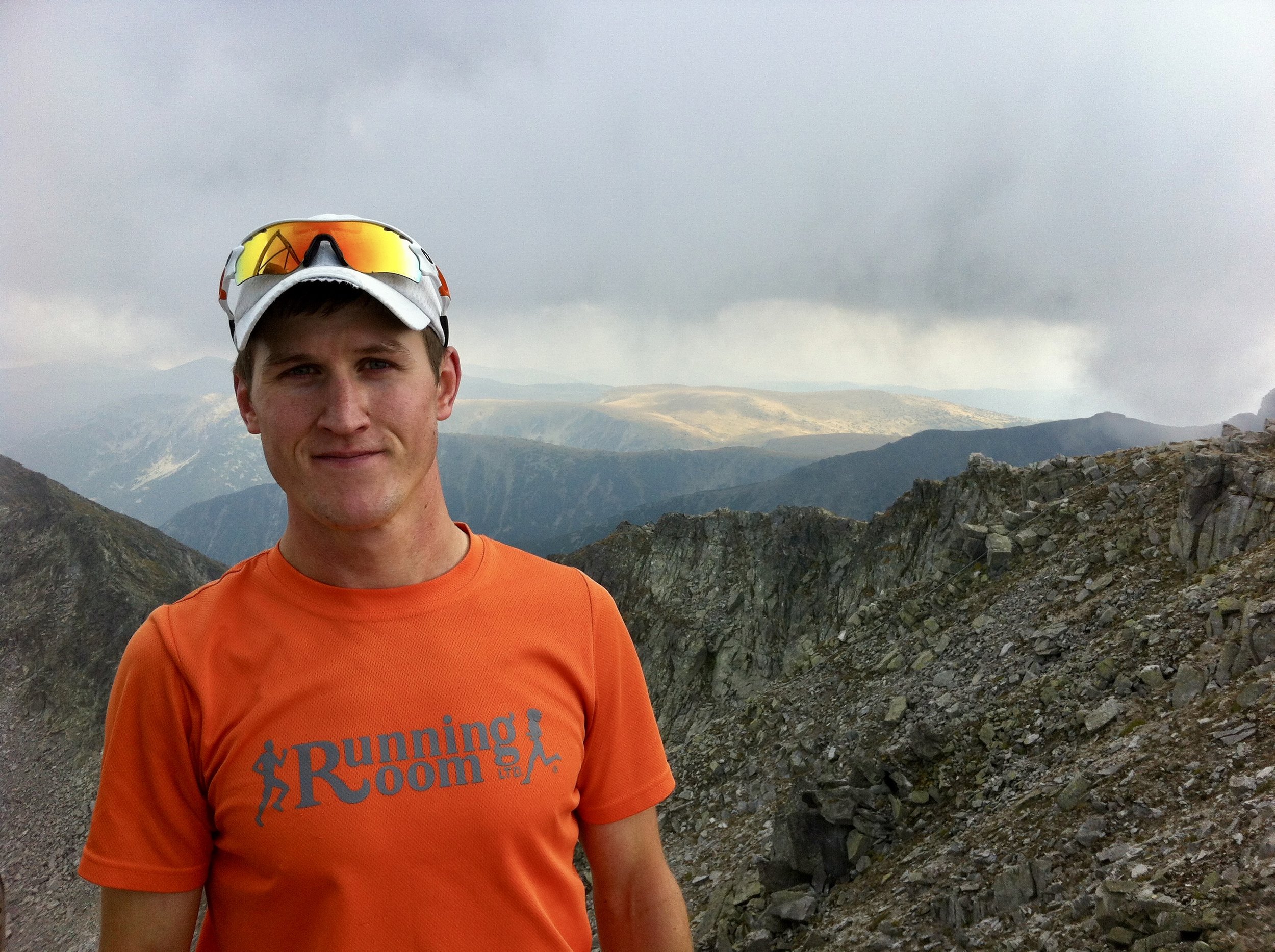 At the top of Musala Peak (2,925m ASL) - highest mountain in Bulgaria