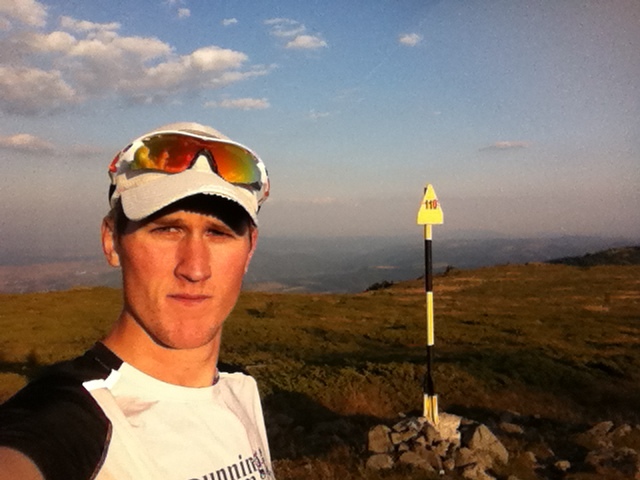 The numbered striped yellow/black posts guided the way to the top