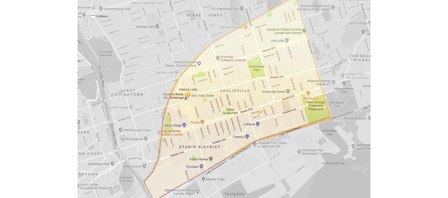 leslieville map leslieville 2019 move to leslieville real estate.png