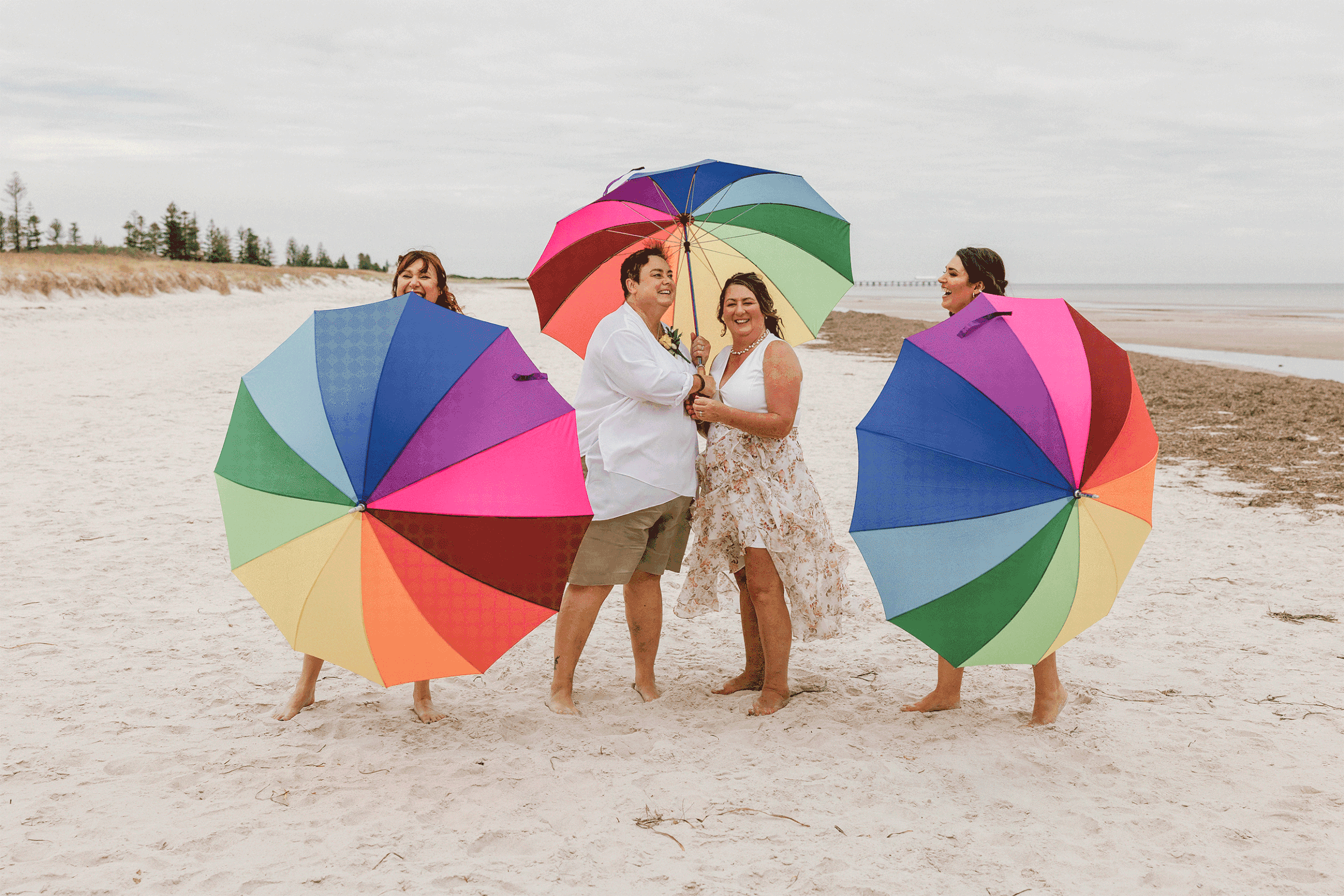 Largs Bay Beach Rainbow Wedding 60.gif