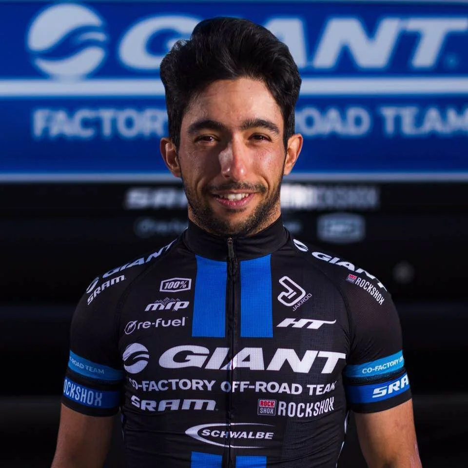 Sina wearing his Team Giant Jersey