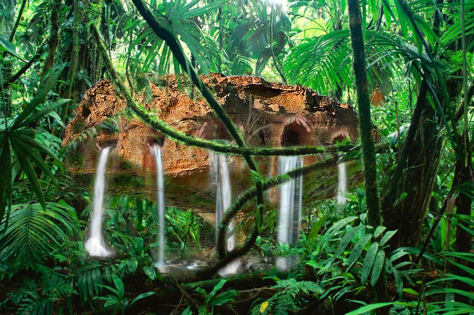 This is a mock up of one of the giant boulders we explored in search of petroglyphs that people believed were part of the intra-terrestrials conspiracy. 