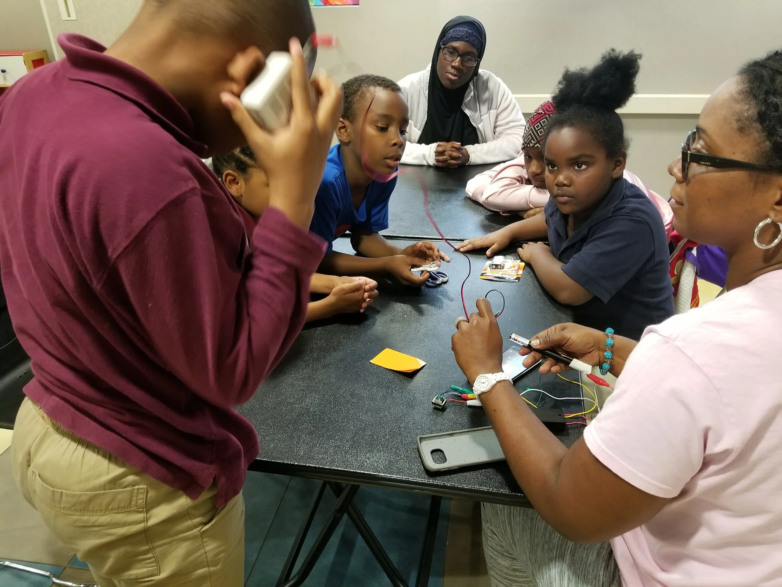 Laser communicator lesson at Griffin House