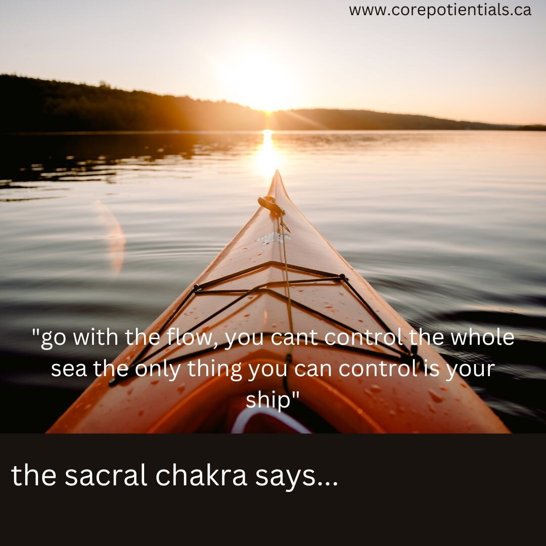 Go with the flow, you can't control the whole sea the only thing you can control is your ship... #sacralchakra