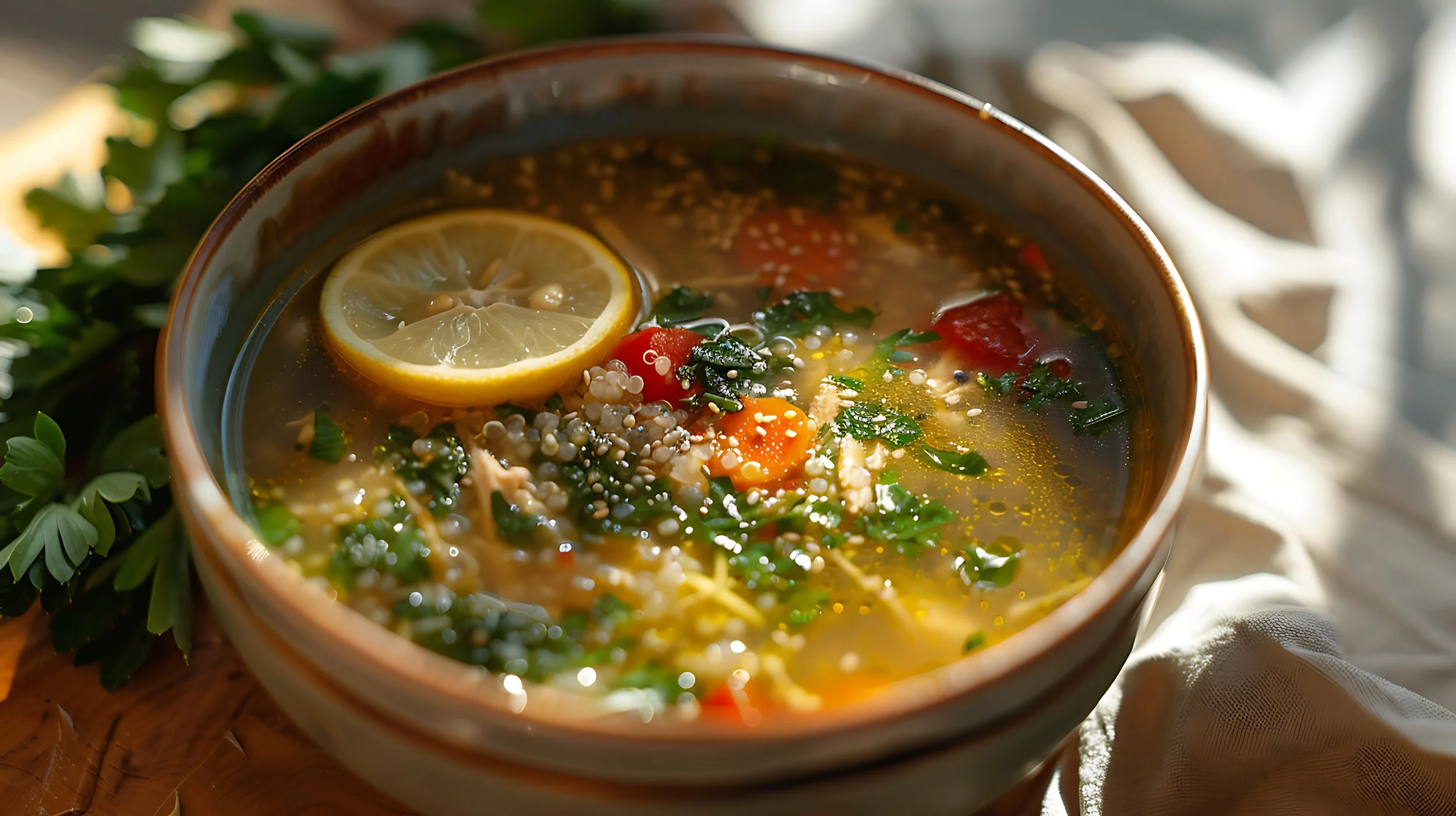 Immune-Boosting Citrus and Ginger Chicken Soup