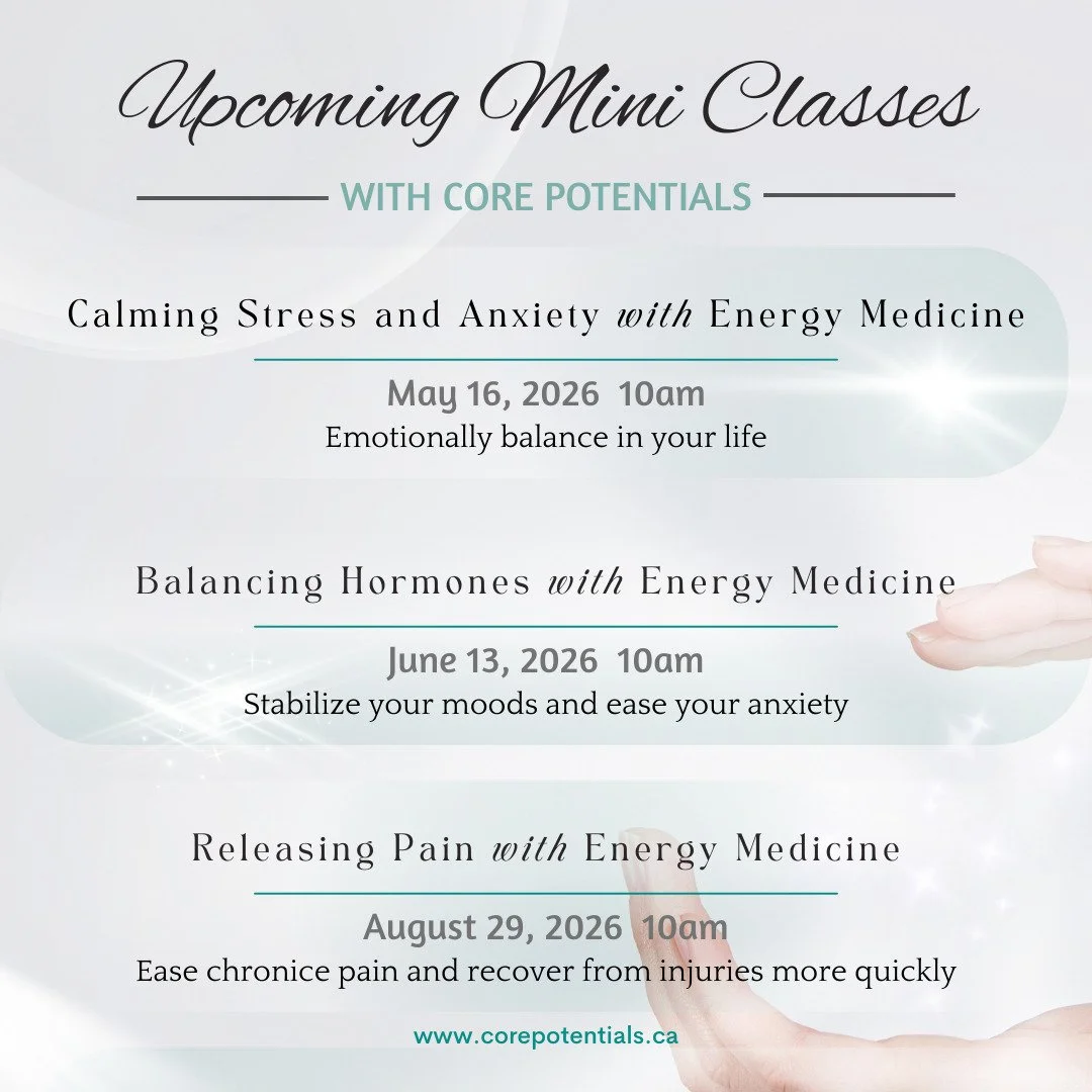 New Mini Classes are here ✨

We&rsquo;re excited to offer a series of upcoming Energy Medicine mini classes, each designed to give you practical tools you can use right away to support your wellbeing.

These focused sessions introduce simple yet powe