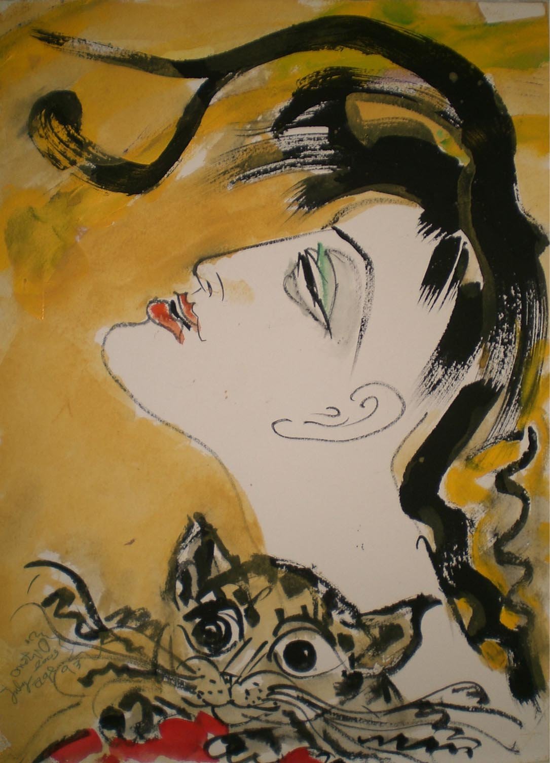 "Woman with a Cat"