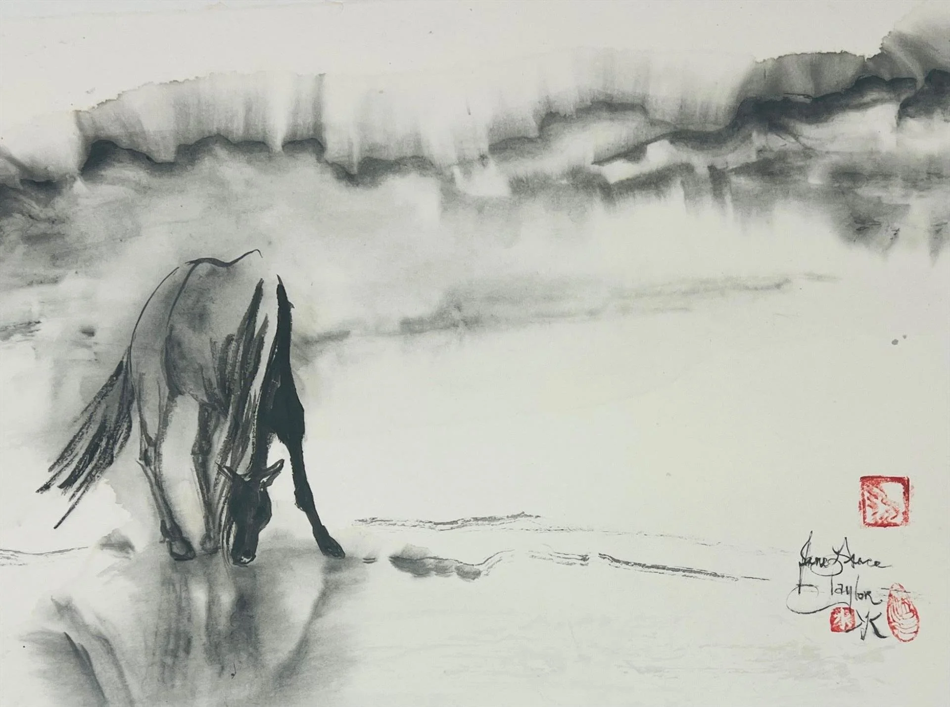 "Yearling by a Frozen Lake"