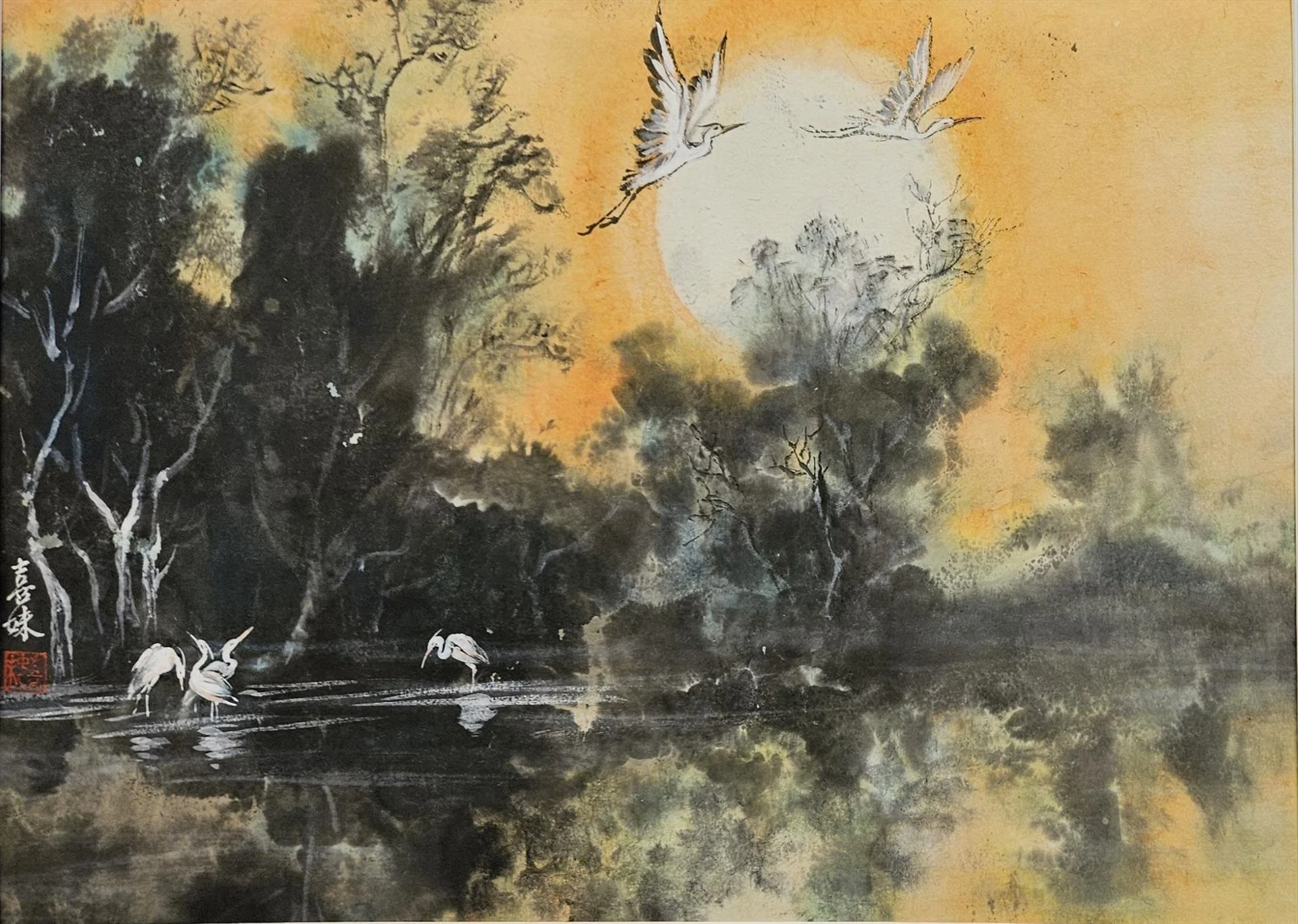 "Heron in Misty Morning"