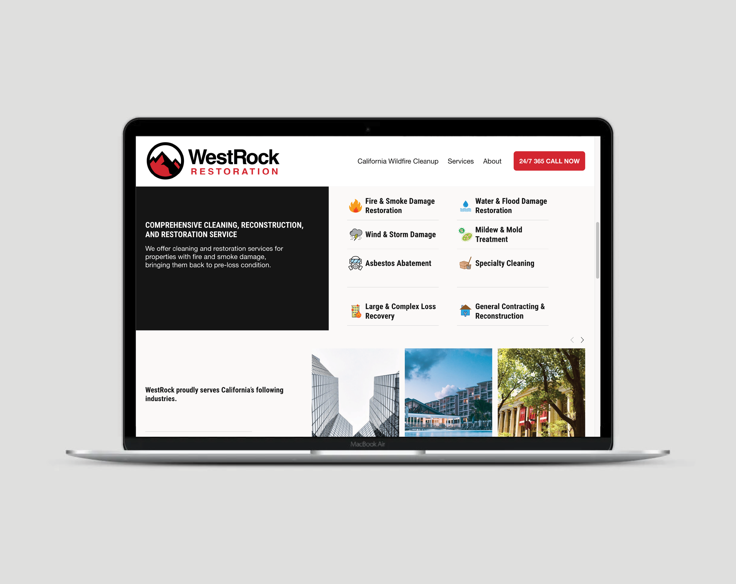 Westrock Restoration (westrockrestoration.com) – A disaster restoration and recovery company. I built a professional, trustworthy site optimized for local SEO and quick access to emergency services.