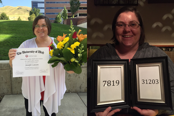 Congrats to Jenn for winning a staff excellence award. In Dec she returned to school to finish her undergraduate degree. We miss you, mouse whisperer!