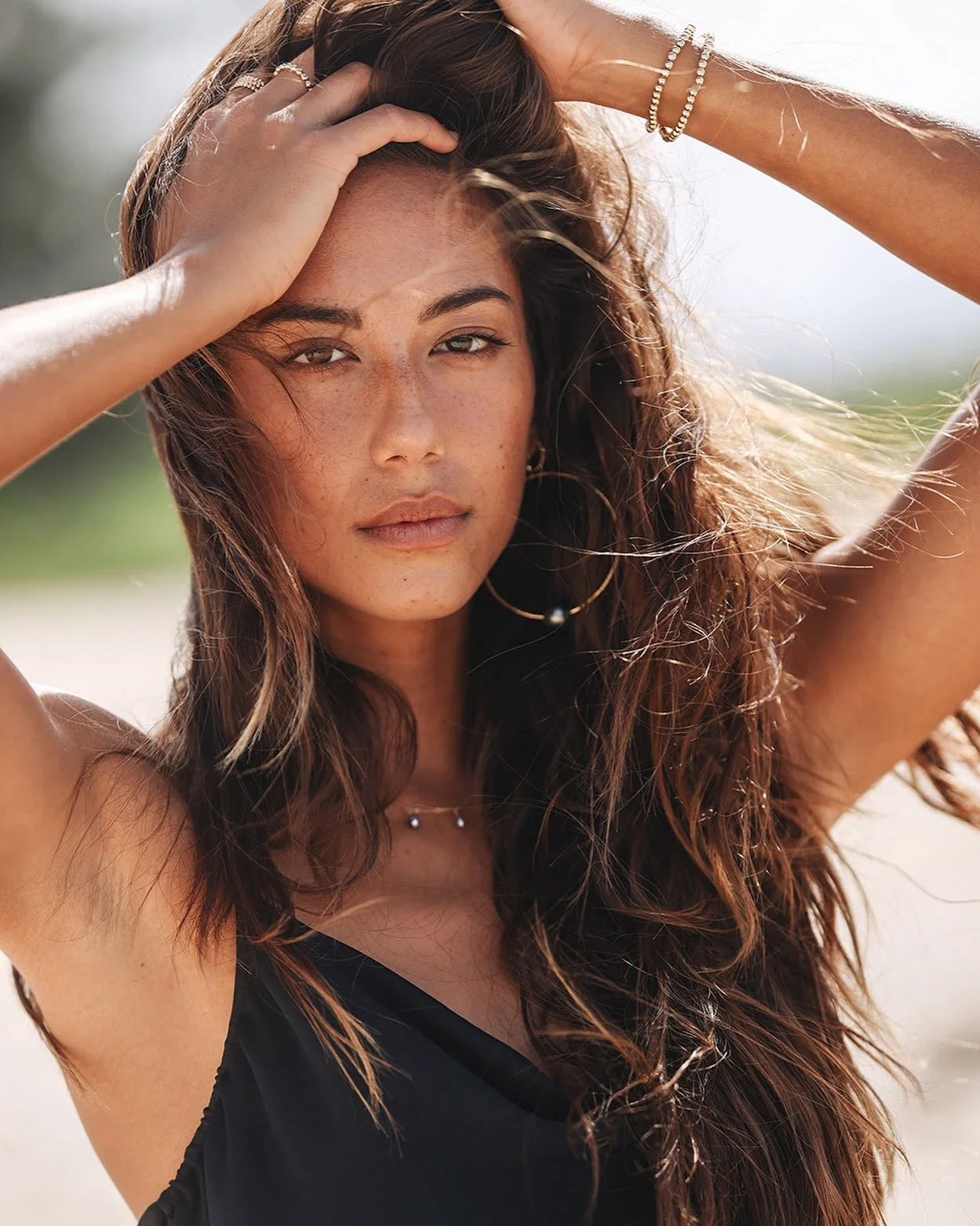 every girl needs a LBD and some hoops to go with ✨ Kira Hoops / Megan Bracelets / Kayla Keshi Necklace