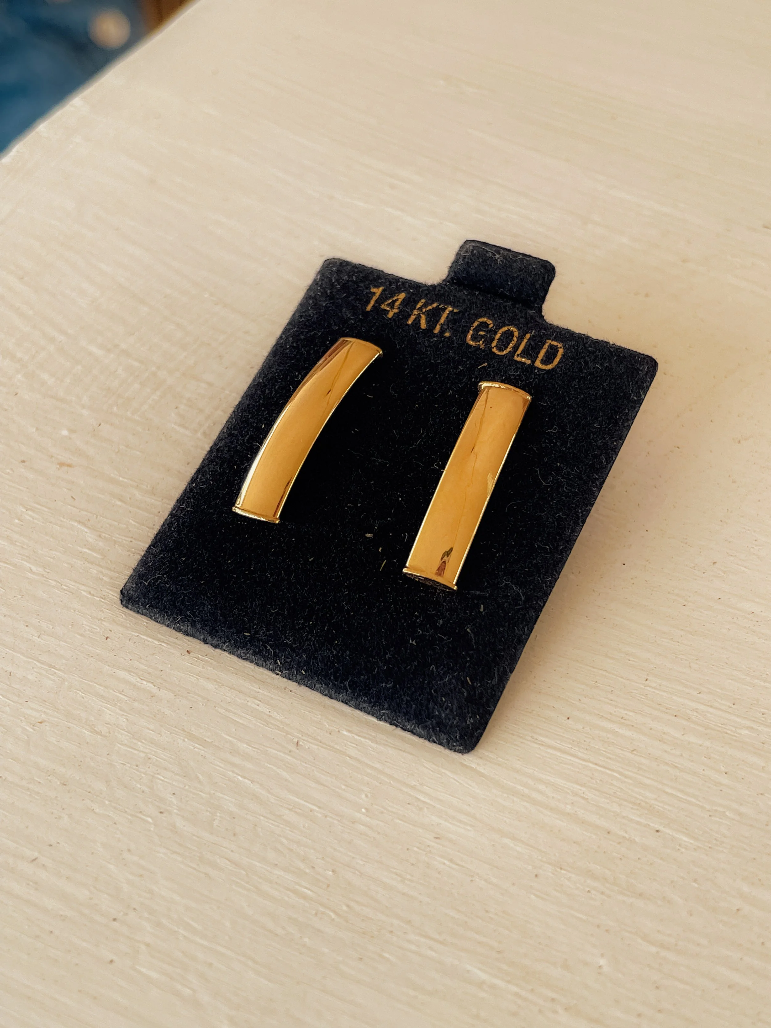 Gold Bar Earrings