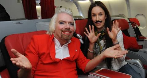 Delivering my first ever pitch, that happened to be to Sir Richard Branson at 40,000 feet. Read the story  here