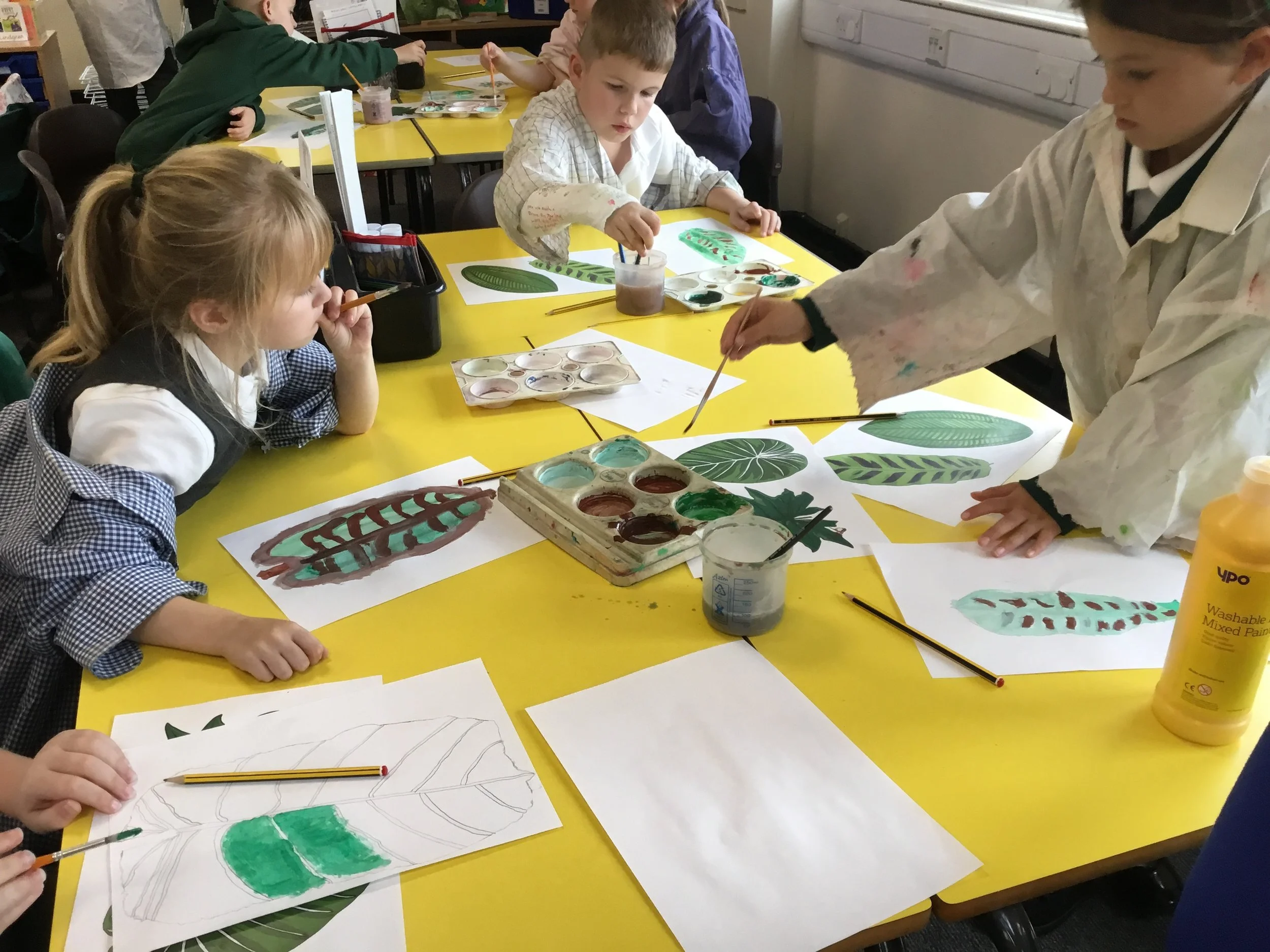 Colour mixing and painting in year 3.
