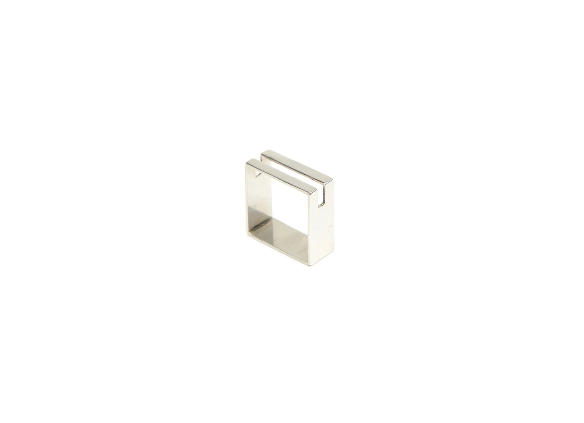 SLICED SQUARE - Sterling Silver