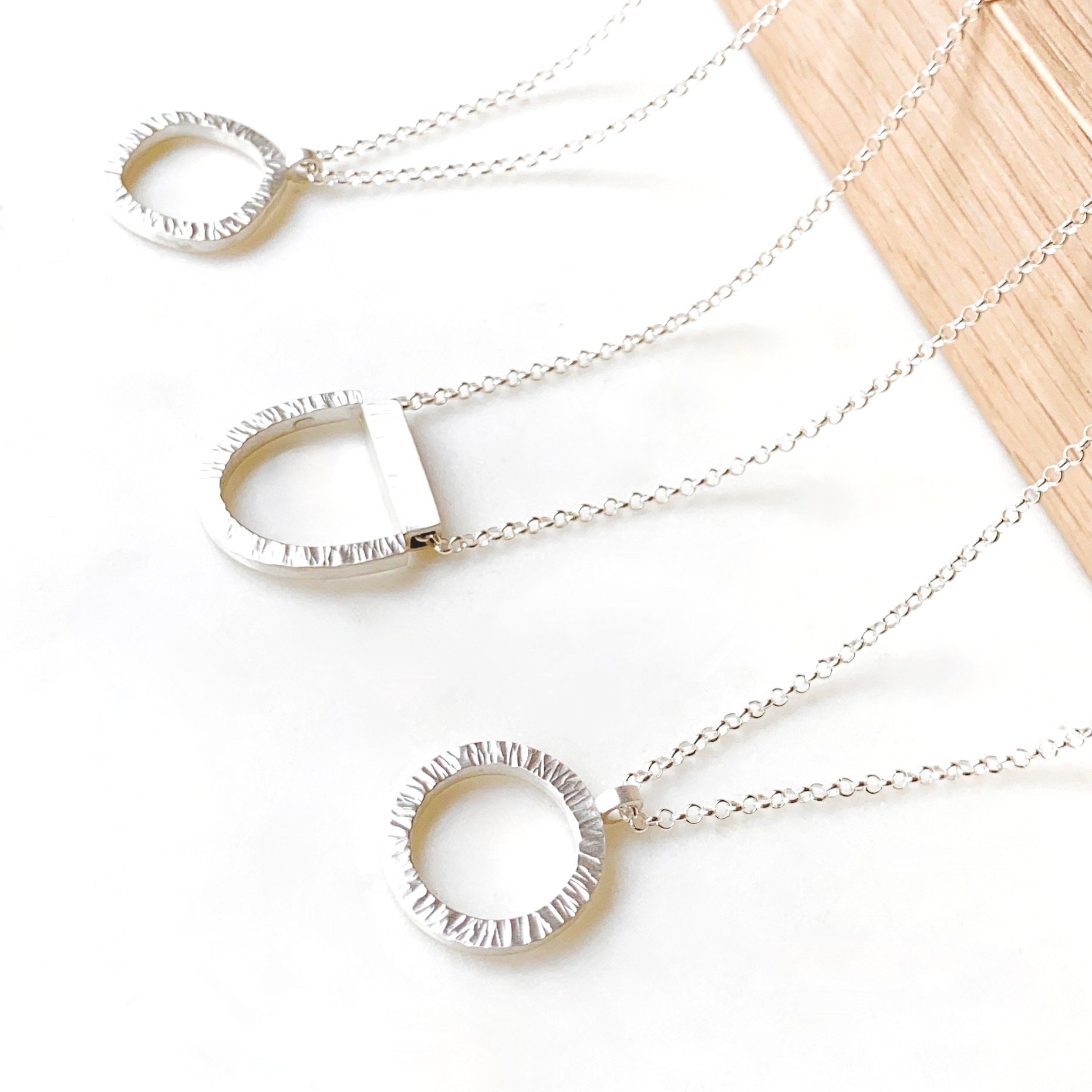 "Modern Nature" collection necklaces