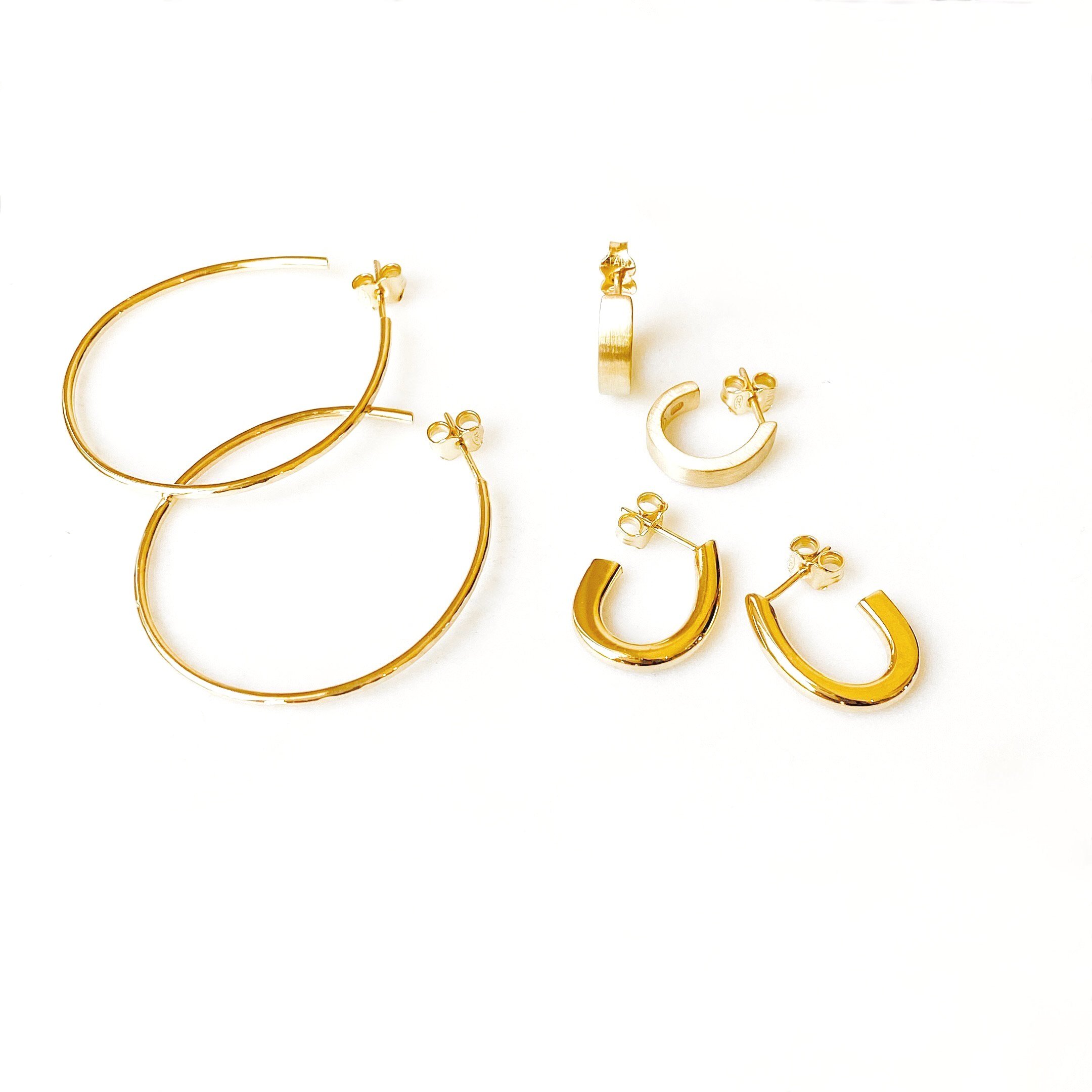 Yellow Gold Hoops