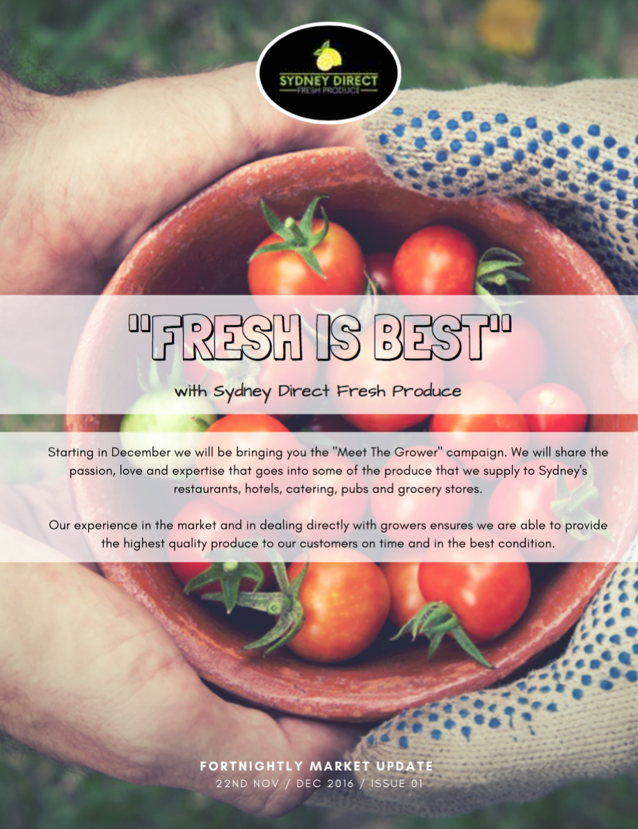ISSUE 1. "FRESH IS BEST"