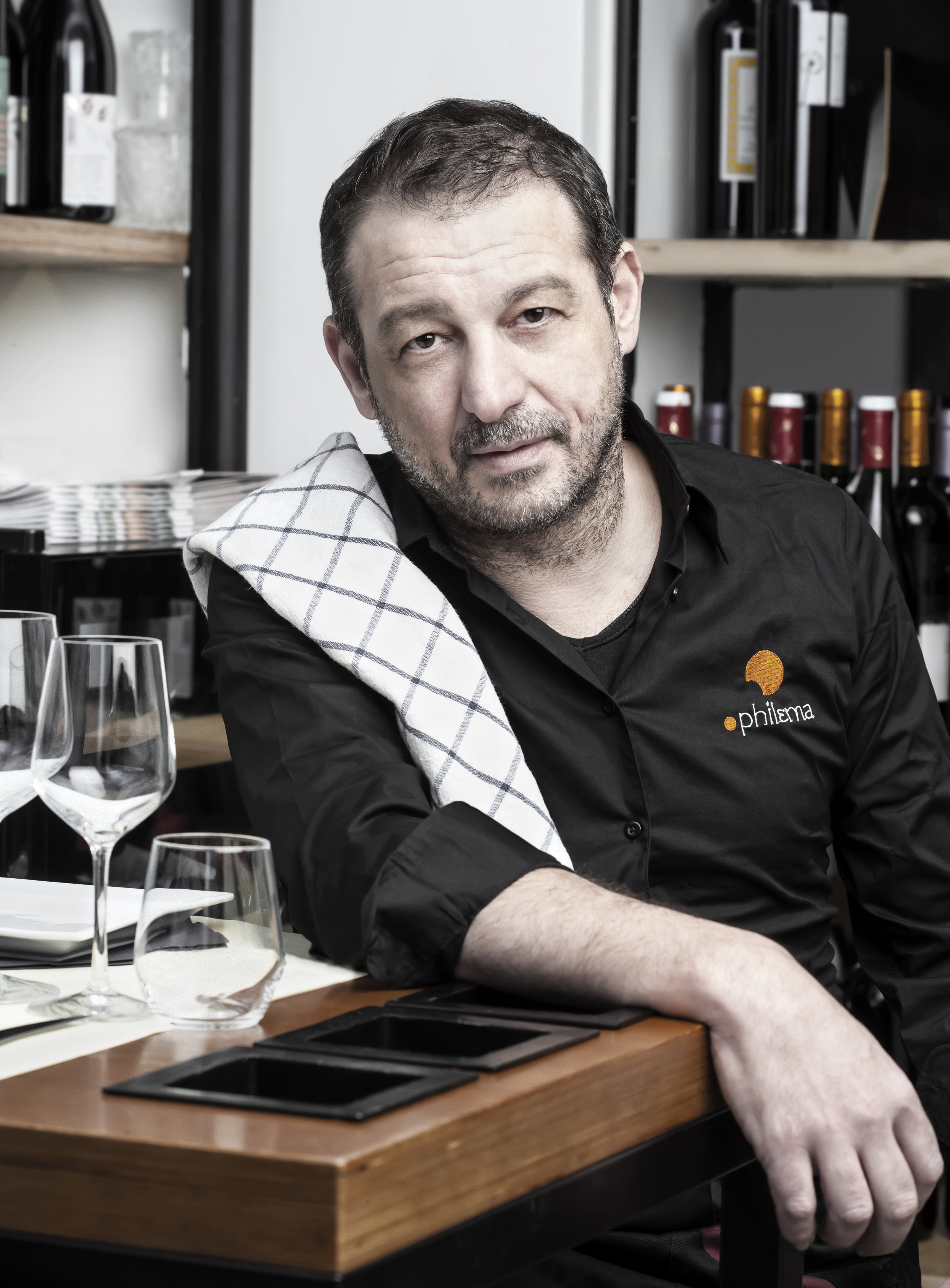Manos Makrigianakis owner-chef Philema Brussels