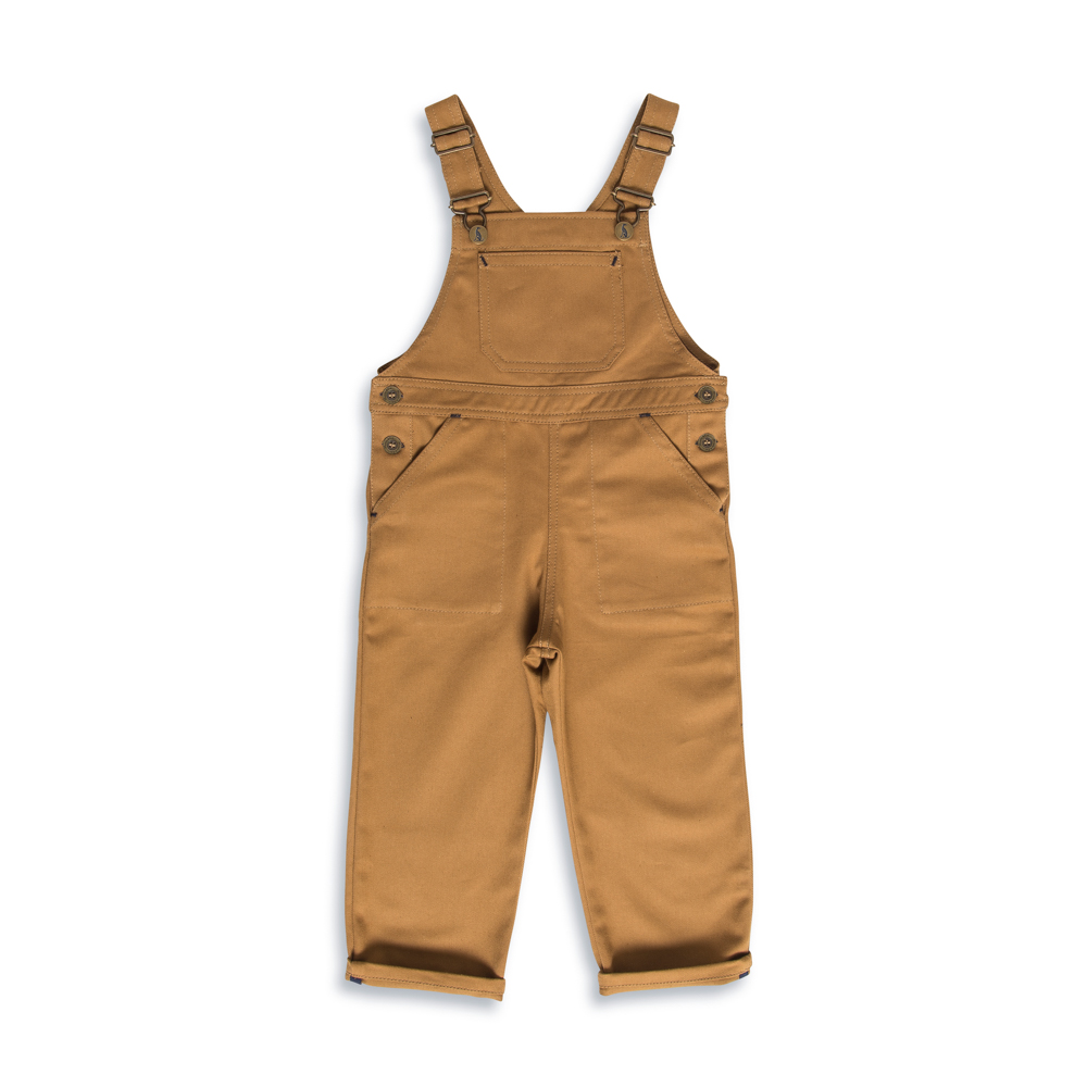 monty & co, unisex porter bib & brace dungaree, tan — BÖF shop