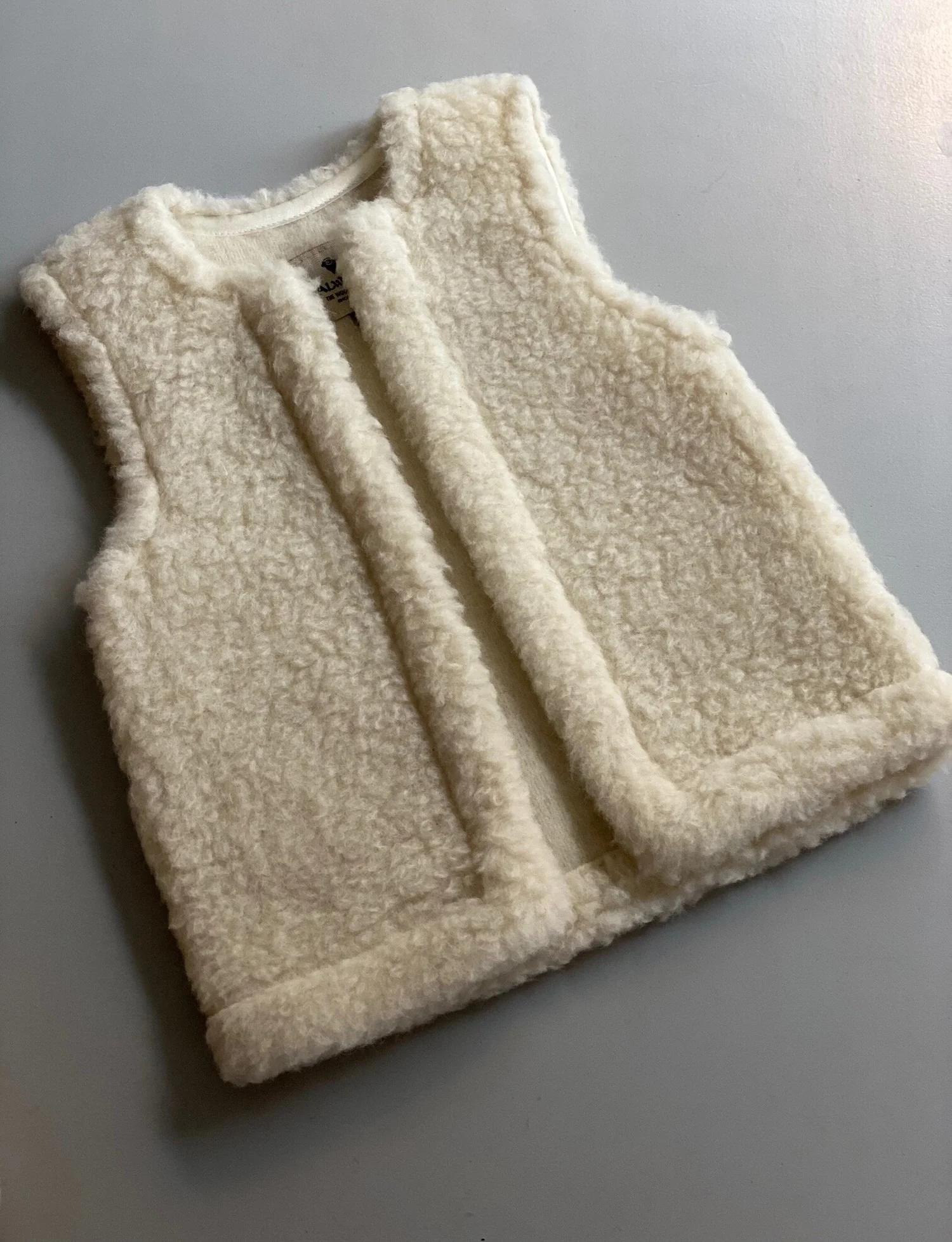 Merino Teddy Vest Natur Bof Shop