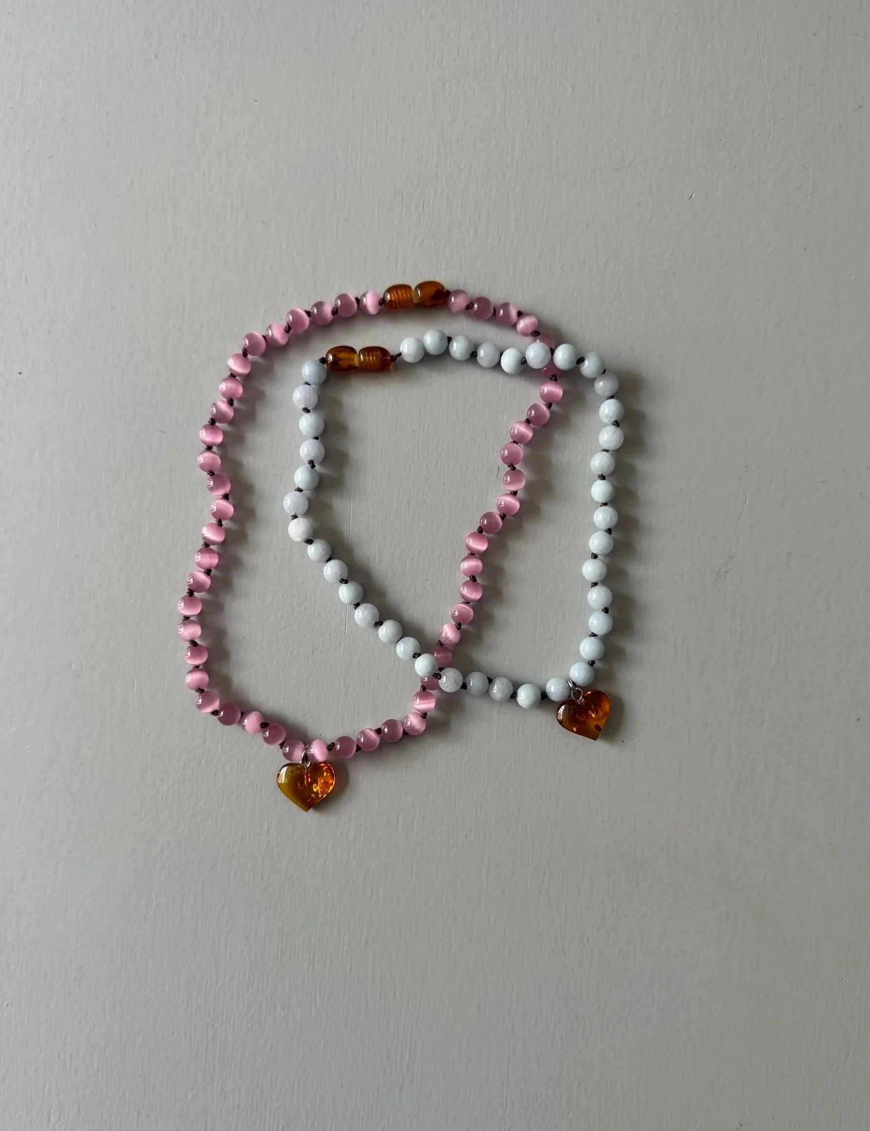 &hellip;necklace with amber heart pendant 🤎 find them online #boefshopcopenhagen #ambernecklace