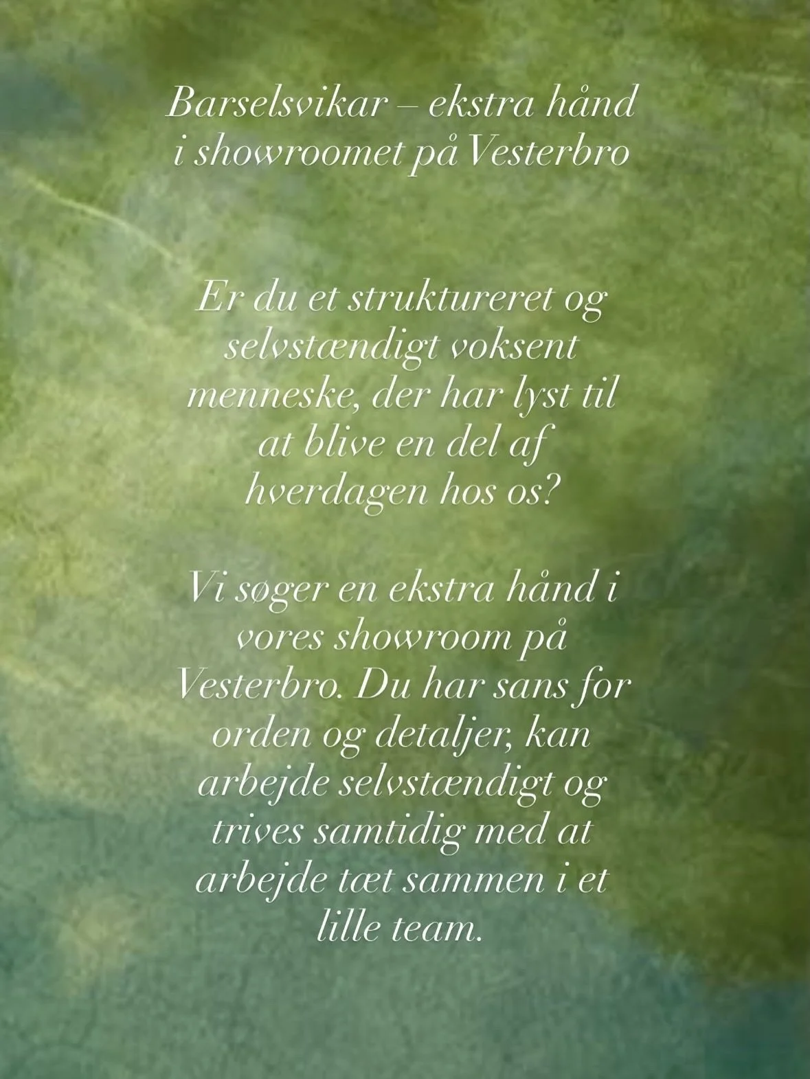 &hellip;send en kort ans&oslash;gning plus CV til info@boefboef.com 🤎