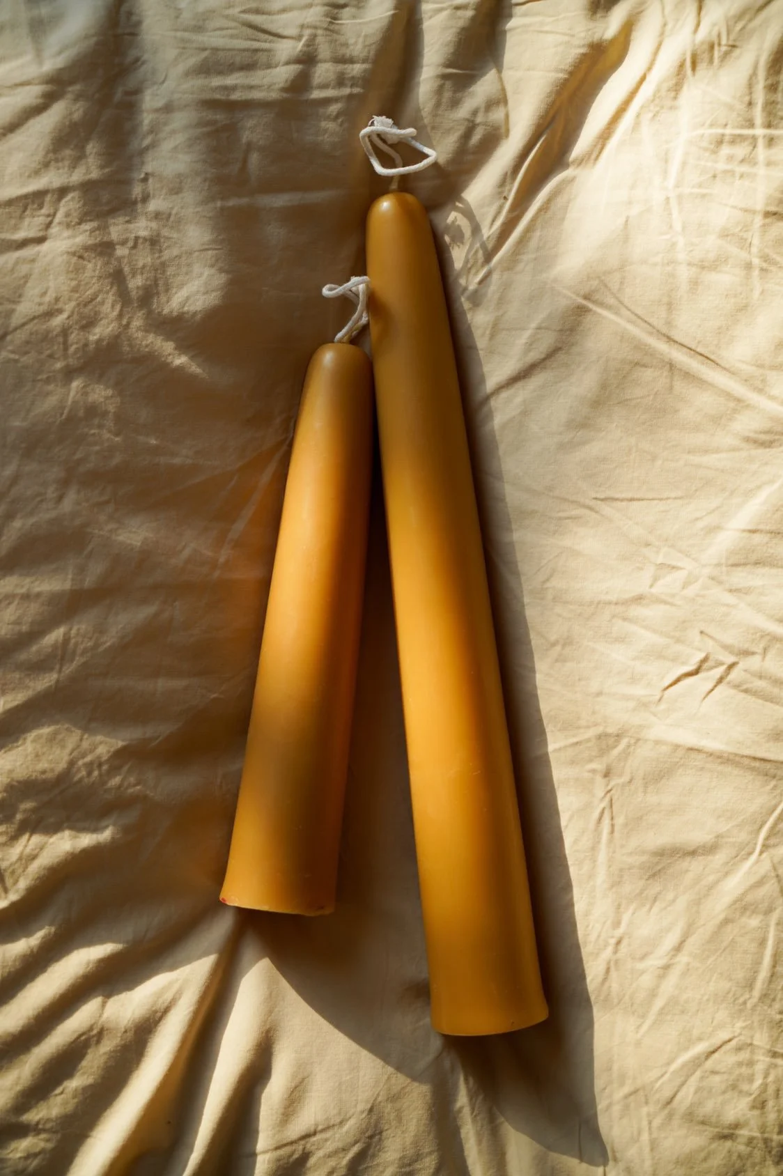 dipam, thick beeswax candles