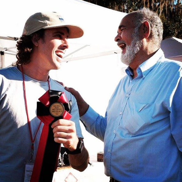 Accepting the 3rd Place Award from Rick Olivio 