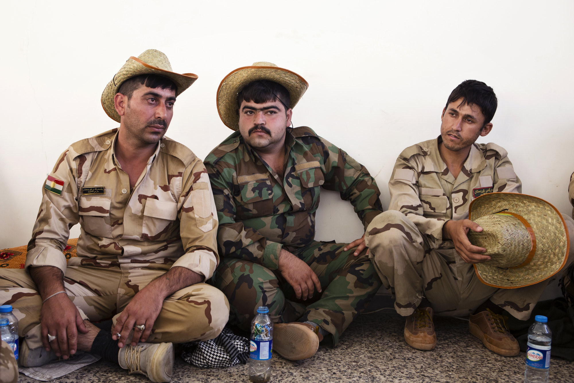  Peshmerga during downtime at a base. 