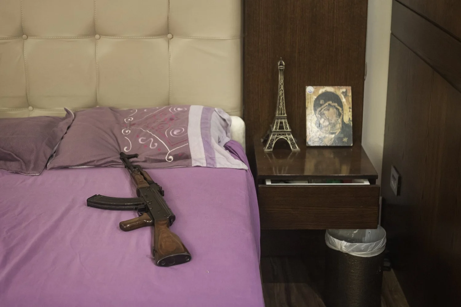  A rifle in the home of a cryptocurrency broker. 