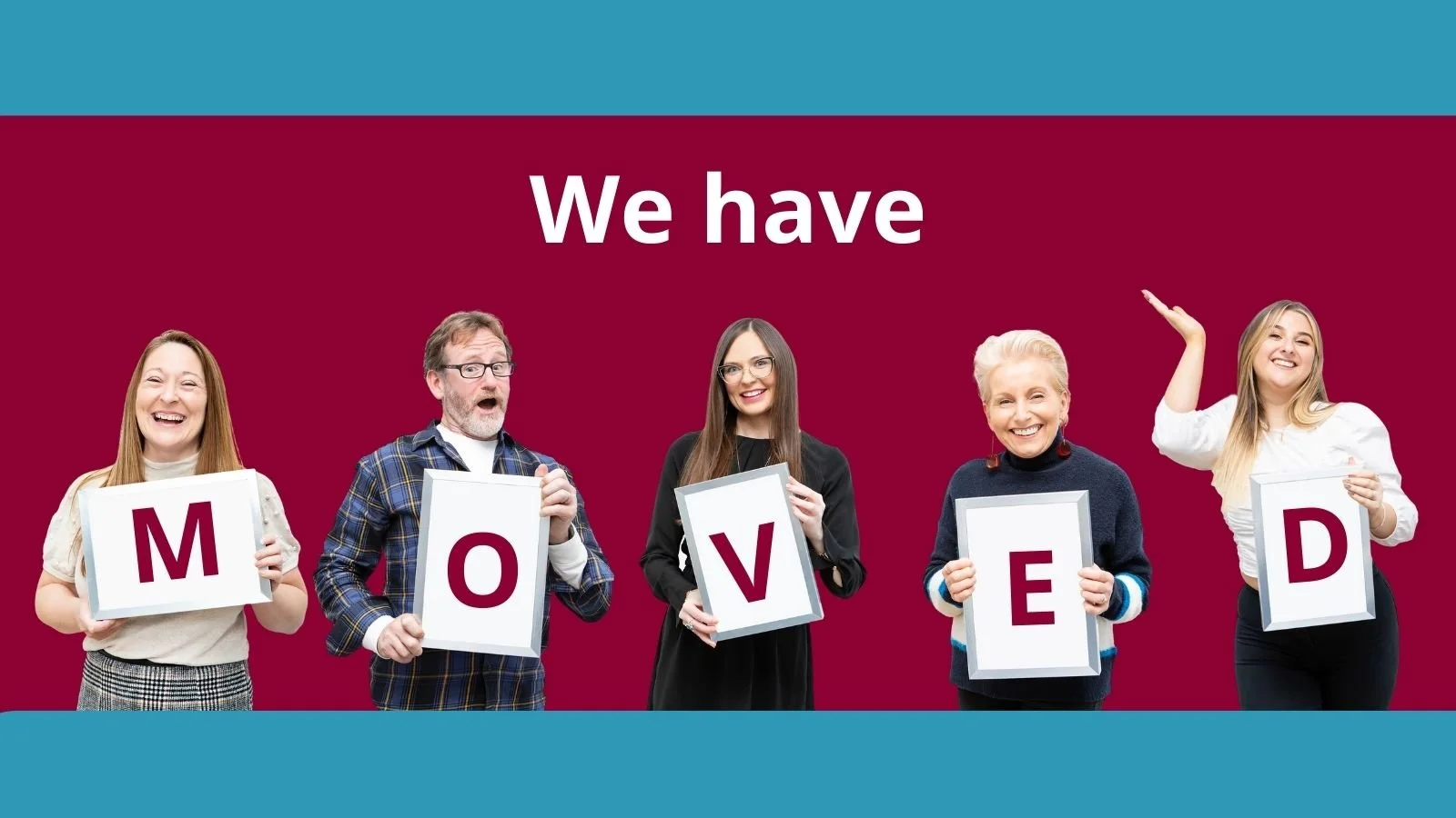 l&g learning team photo, 'we have moved'