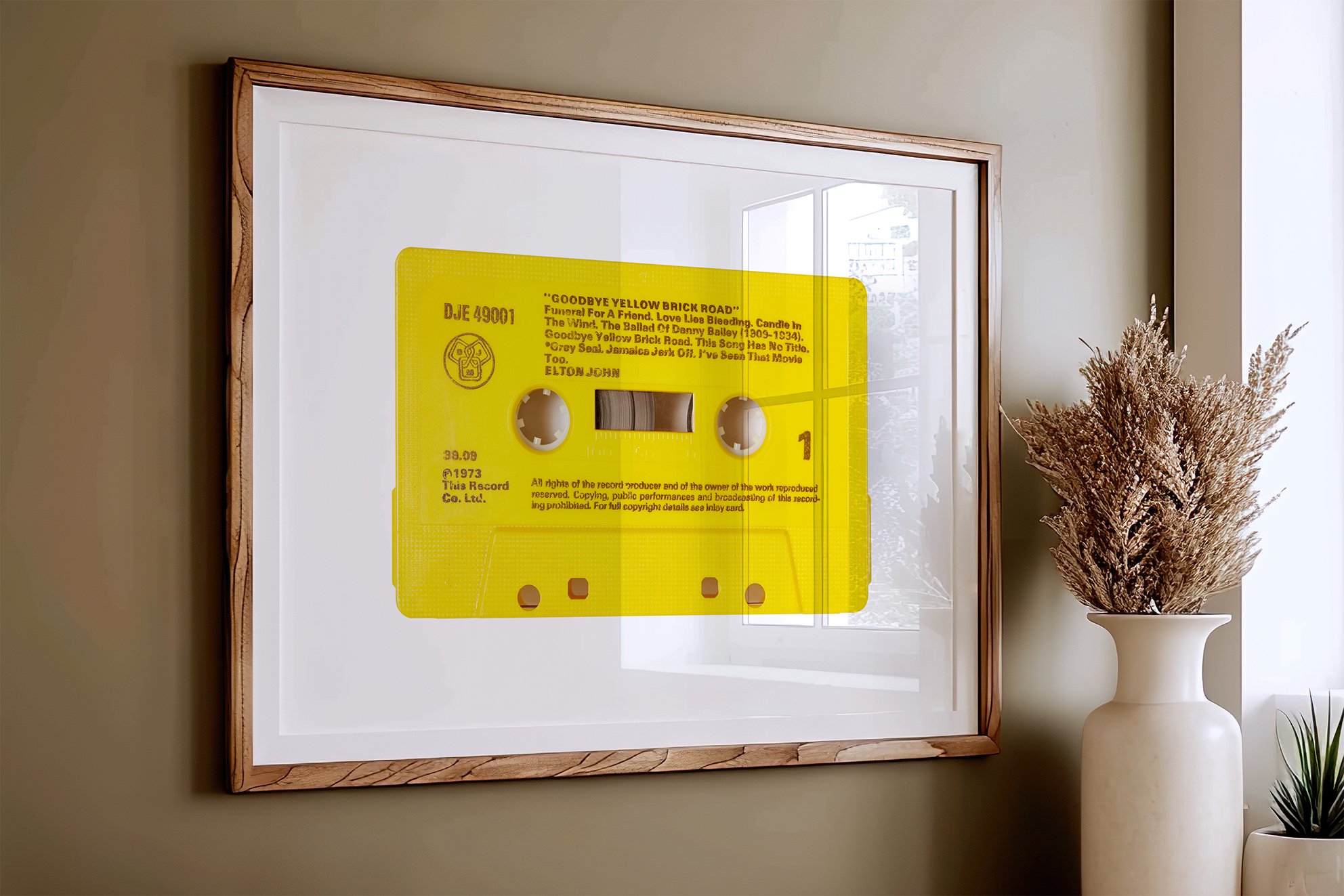 Elton John - Goodbye Yellow Brick Road cassette, cassette, cassette, cassette tape, classic cassette prints (Copy)