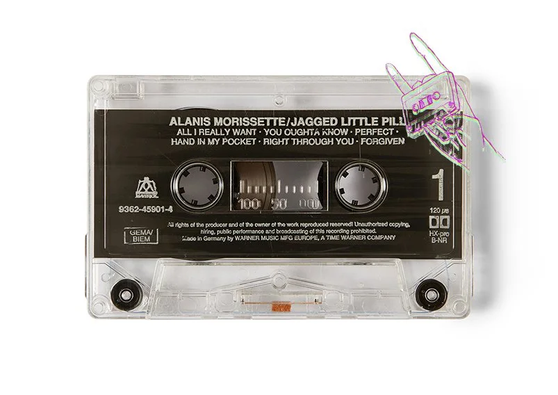 Alanis Morrisette Jagged Little Pill cassette, cassettes, cassette tape, classic cassette prints (Copy)