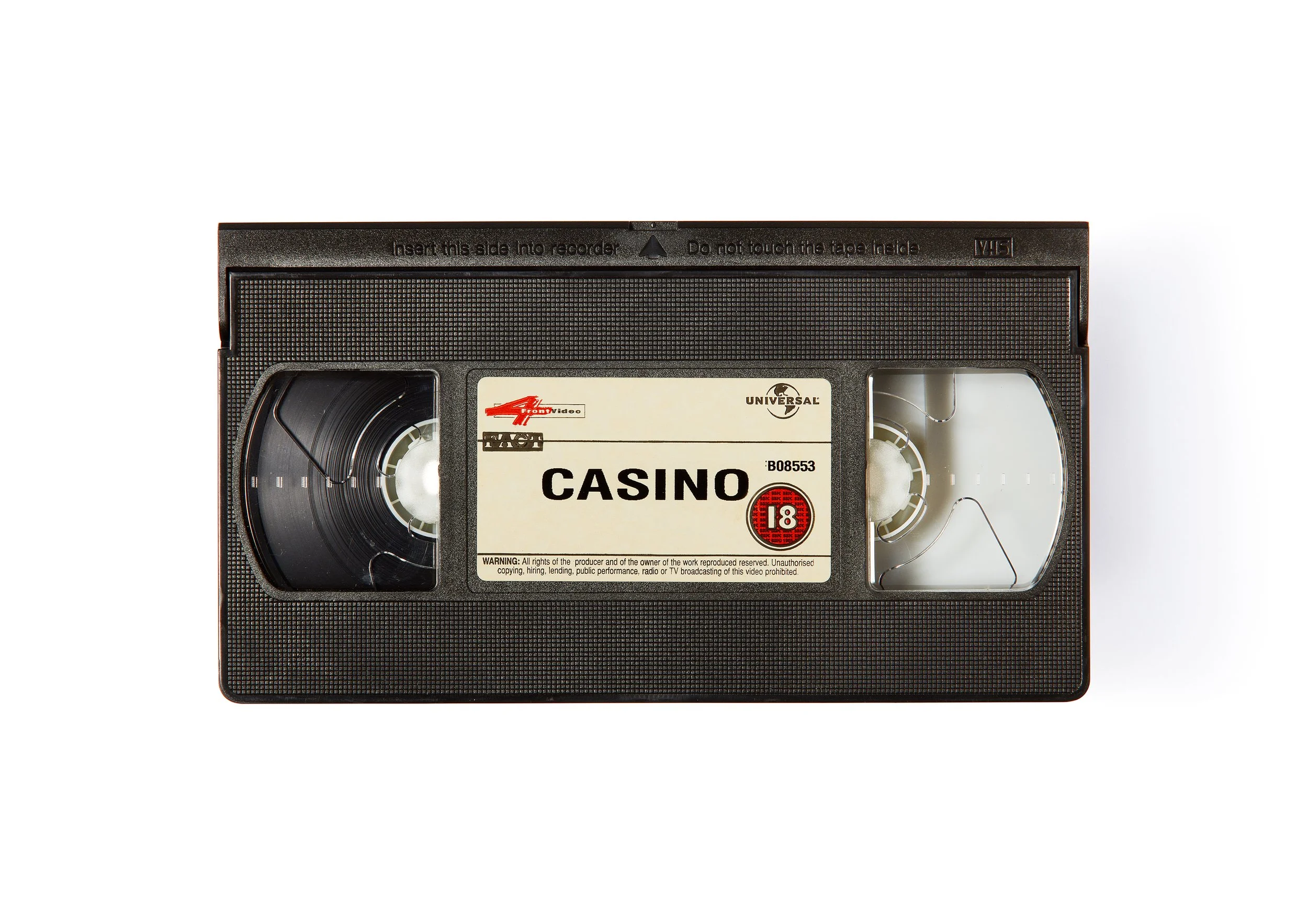 Casino, blockbuster video, blockbuster, VHS, Video Cassette, 80s, retro, cassette, cassette, cassettes, cassette tape, classic cassette prints, www.classiccassetteprints.com