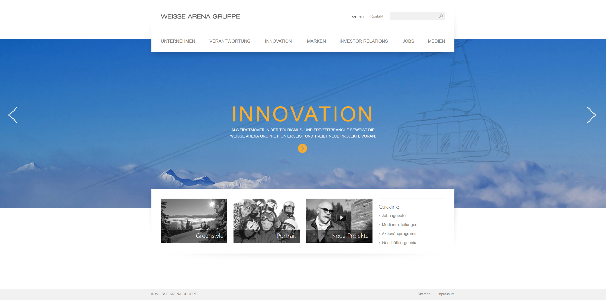 The old Home Page: static, non-responsive, no mobile version, short & outdated page structure