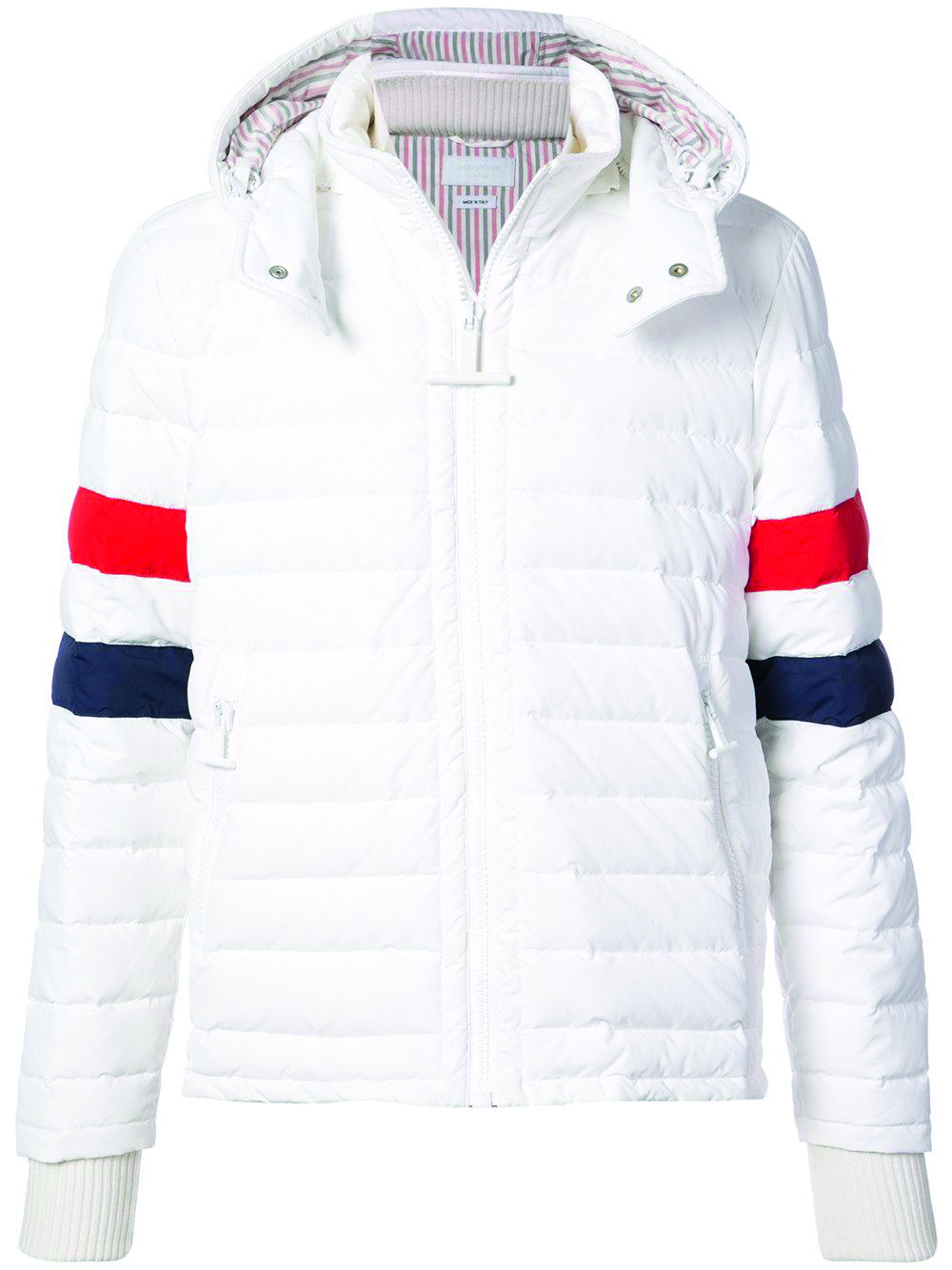 White Down Ski Jacket THOM BROWNE at SSENSE, $3,710