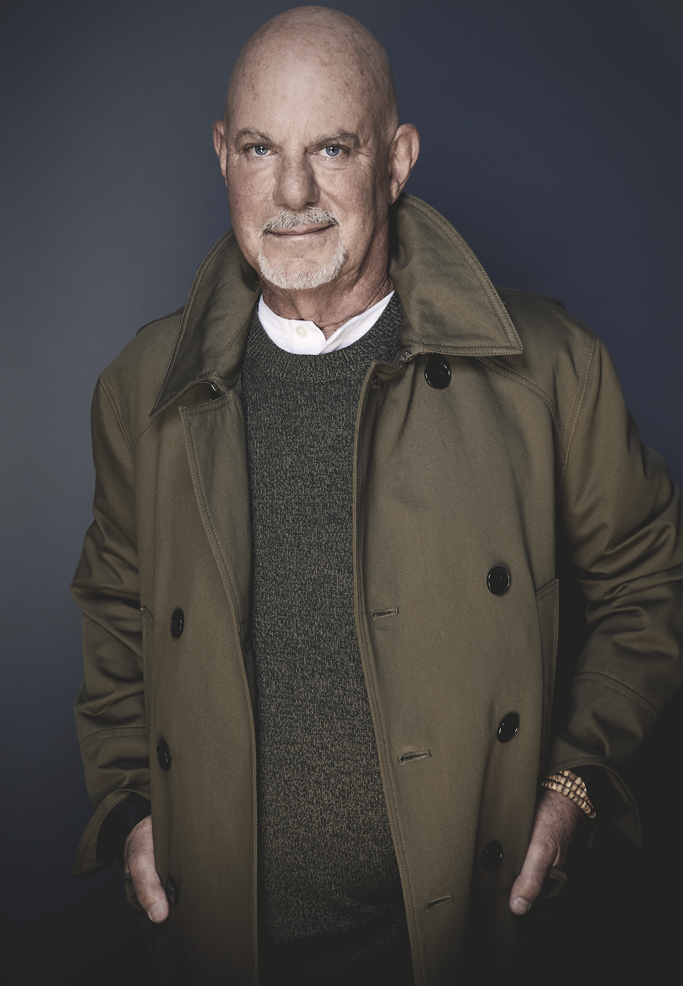 Shirt ($115 USD) THEORY at BLOOMINGDALE'S. Sweater ($395 USD) RAG & BONE at BLOOMINGDALE'S. Jacket ($595 USD) THE KOOPLES at BLOOMINGDALE'S.