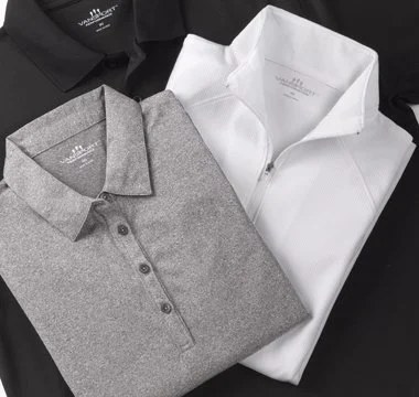 Lay down of golf shirts.